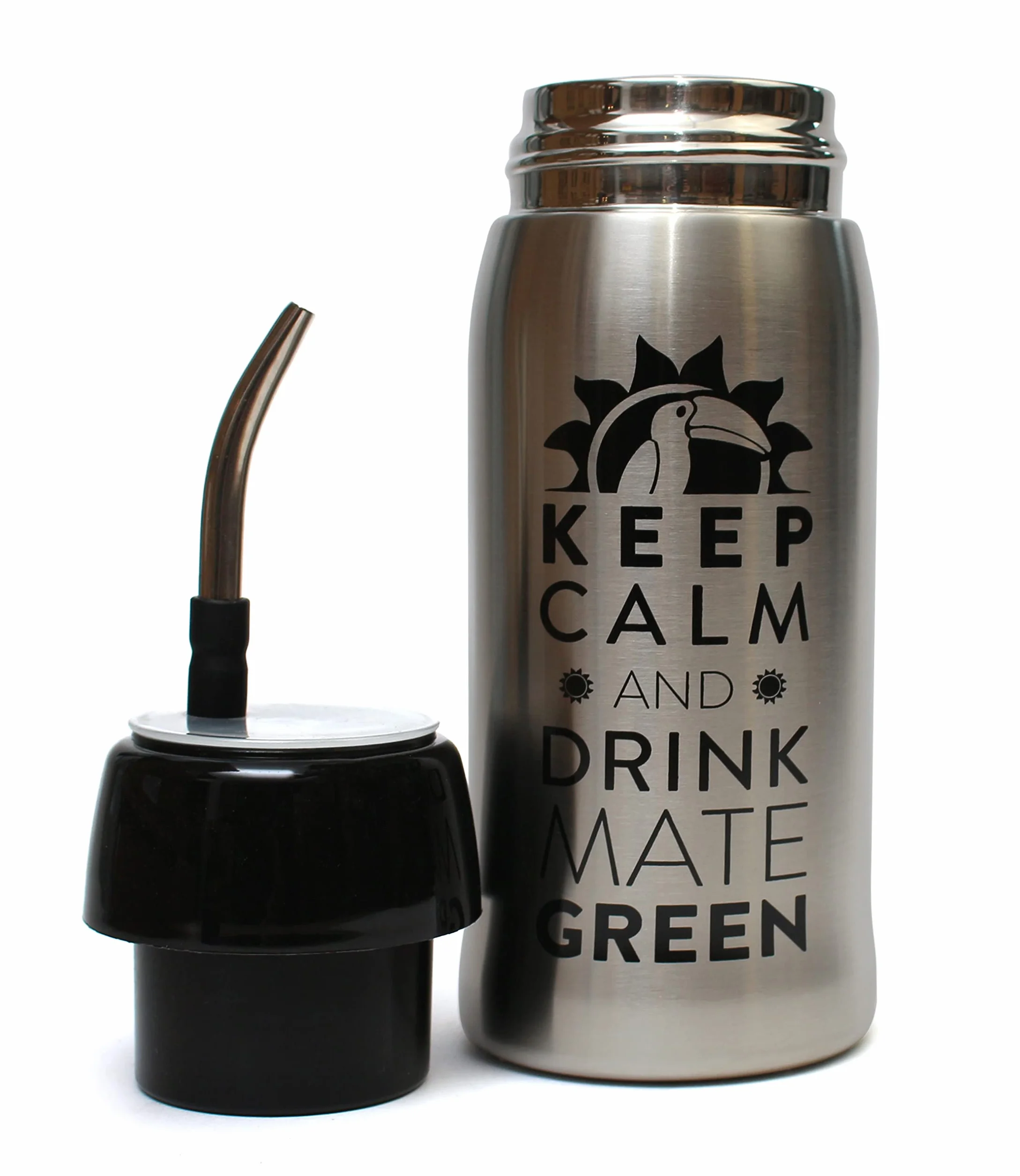 Zestaw outdoorowy | Yerbomos termos do herbaty Yerba Mate 580 ml, przenośne akcesorium do Yerba Mate, kubek ze stali nierdzewnej ze słomką do picia Bombilla, bezpieczny i trwały