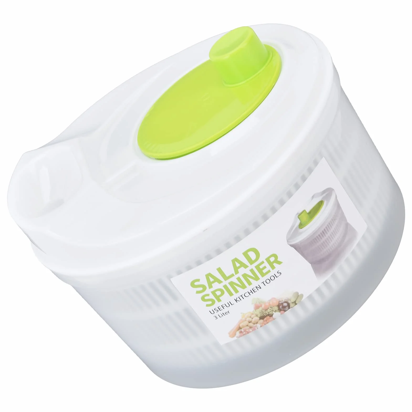 Suszarka do Warzyw 3L Ociekacz do Sałatek z Miską Plastikowa Bez BPA