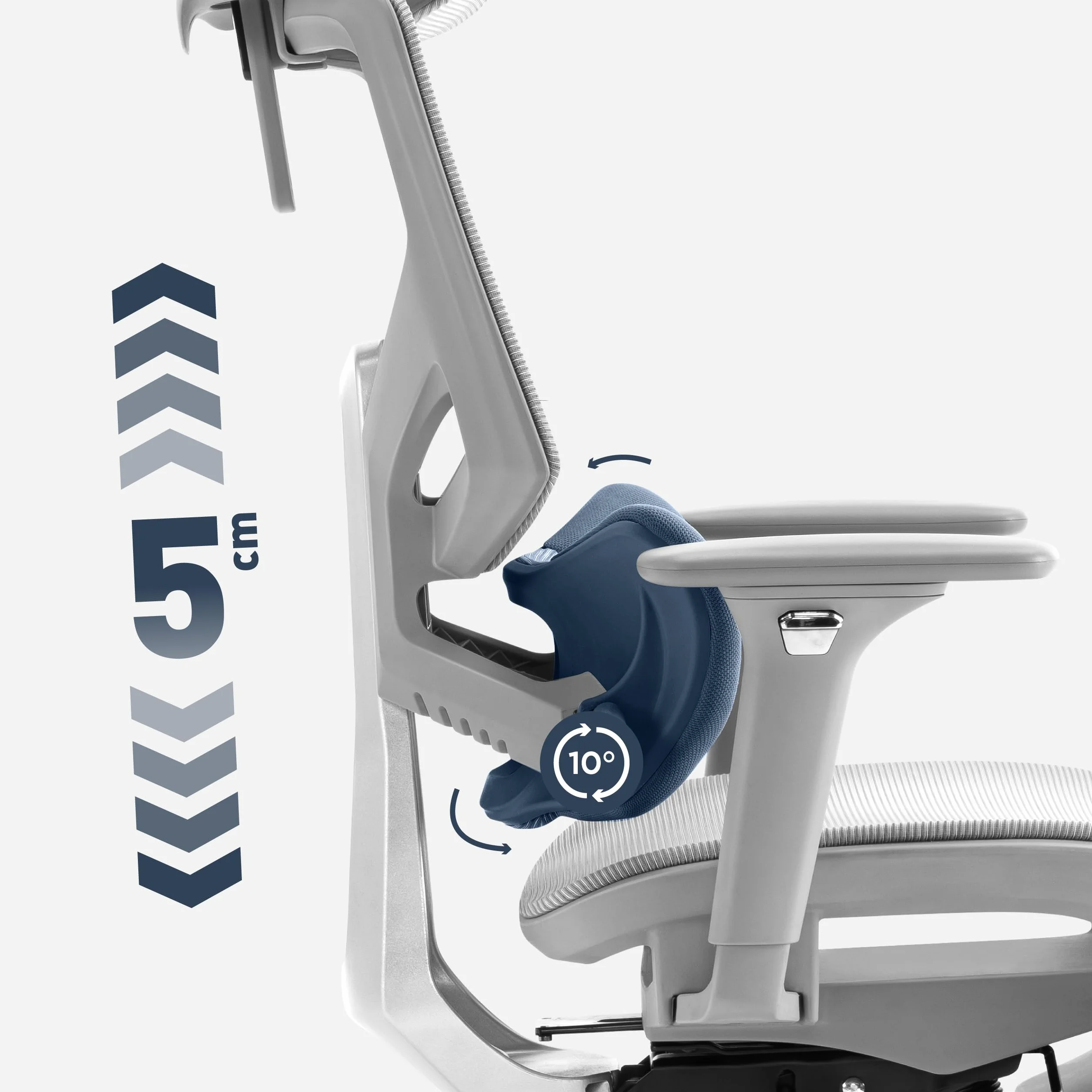 MARK ADLER Expert 8.7 Ergonomiczne krzesło biurowe z podłokietnikami 4D, zagłówkiem i podparciem lędźwiowym, 150 kg