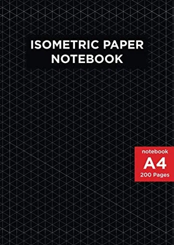 A4 Size Isometric Paper Notebook 200 Pages 3D Drawings Blank Graph Paper Technical Drawing