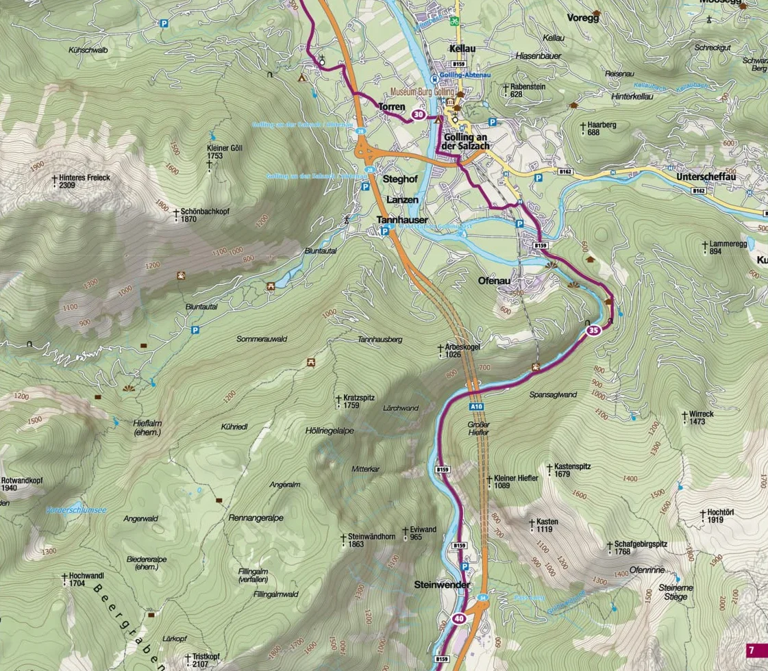 KOMPASS Fahrrad-Tourenkarte Alpe Adria Radweg 1:50.000: Von Salzburg nach Grado, GPX-Datei zum Download, Leporello Karte, reiß- und wetterfest: 7059