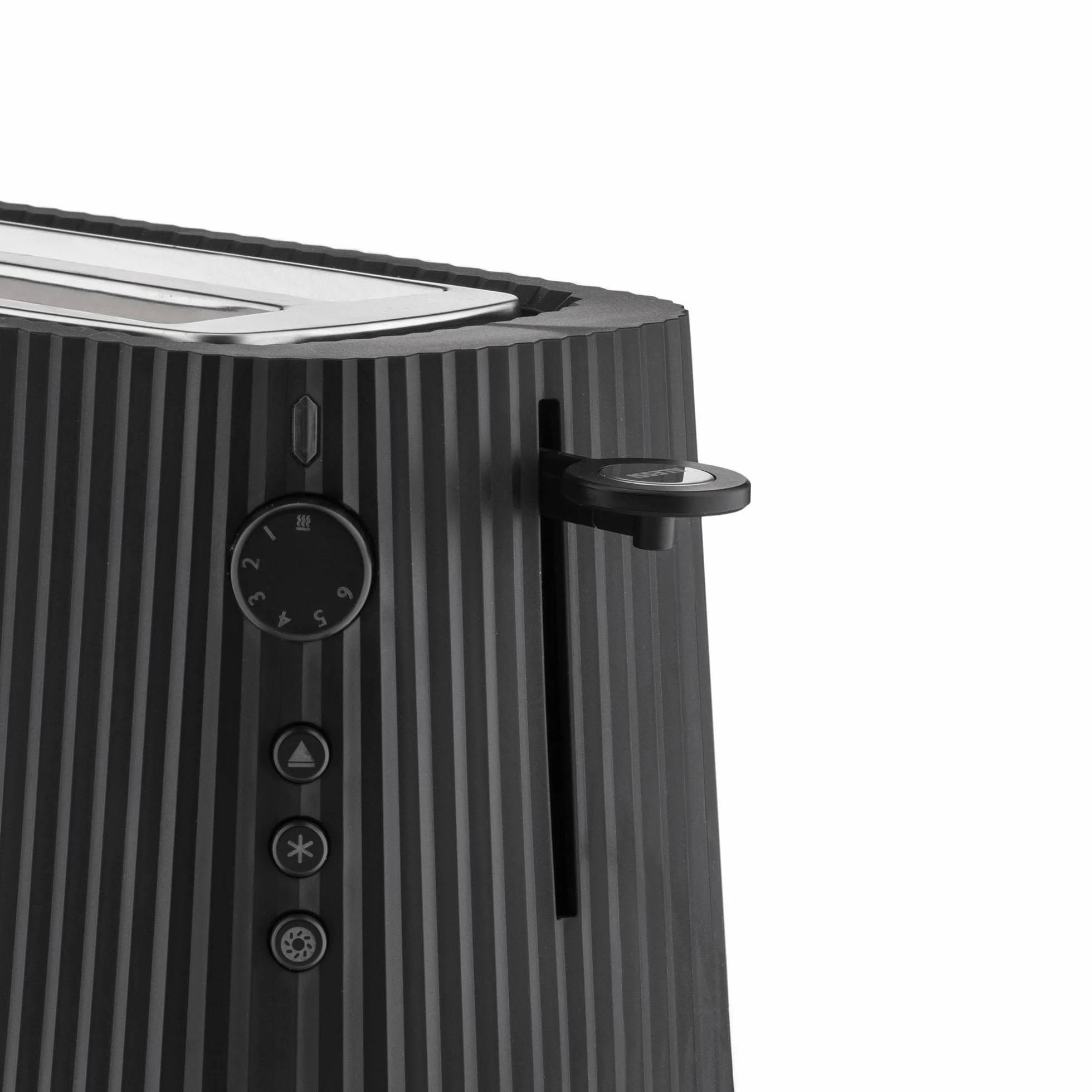 Alessi Plissé MDL15 B długi toster z podwójną komorą 1700 W czarny