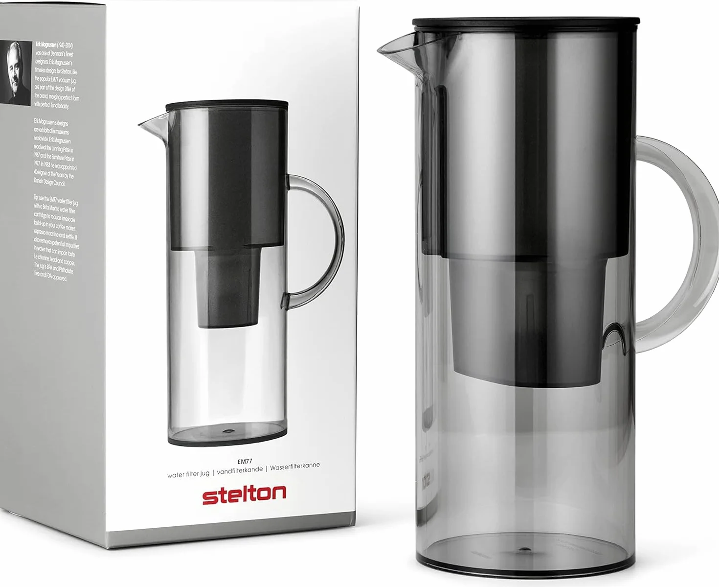 Stelton Dzbanek filtrujący do wody o pojemności 2 l, dymny