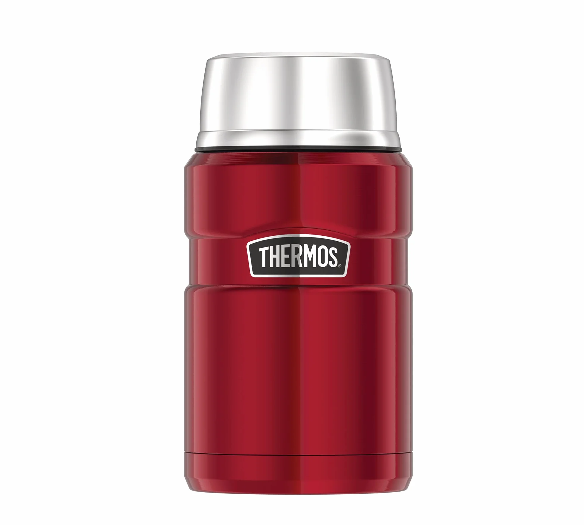 Thermos Stainless King pojemnik termiczny do jedzenia, czerwony, 0,70 l, stal nierdzewna, absolutnie szczelny, utrzymuje temperaturę potraw przez 14 h i zimno przez 24 h, nie zawiera BPA