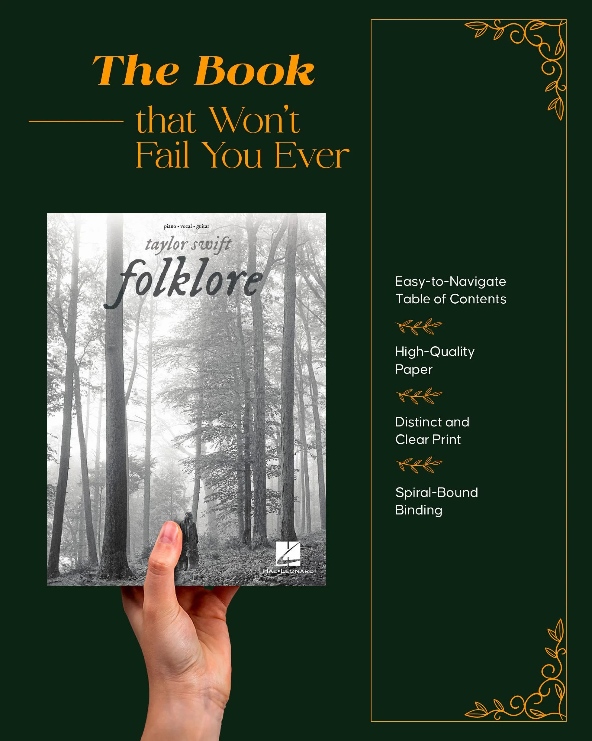 Taylor Swift - Folklore: Piano/Vocal/Guitar Songbook