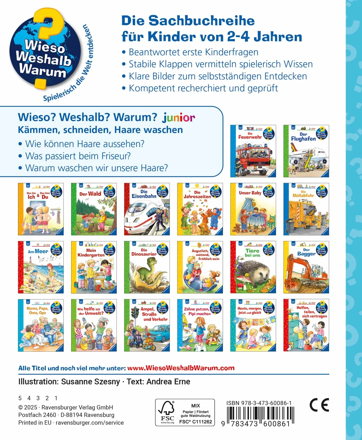 Wieso? Weshalb? Warum? junior, Band 79 - Kämmen, schneiden, Haare waschen