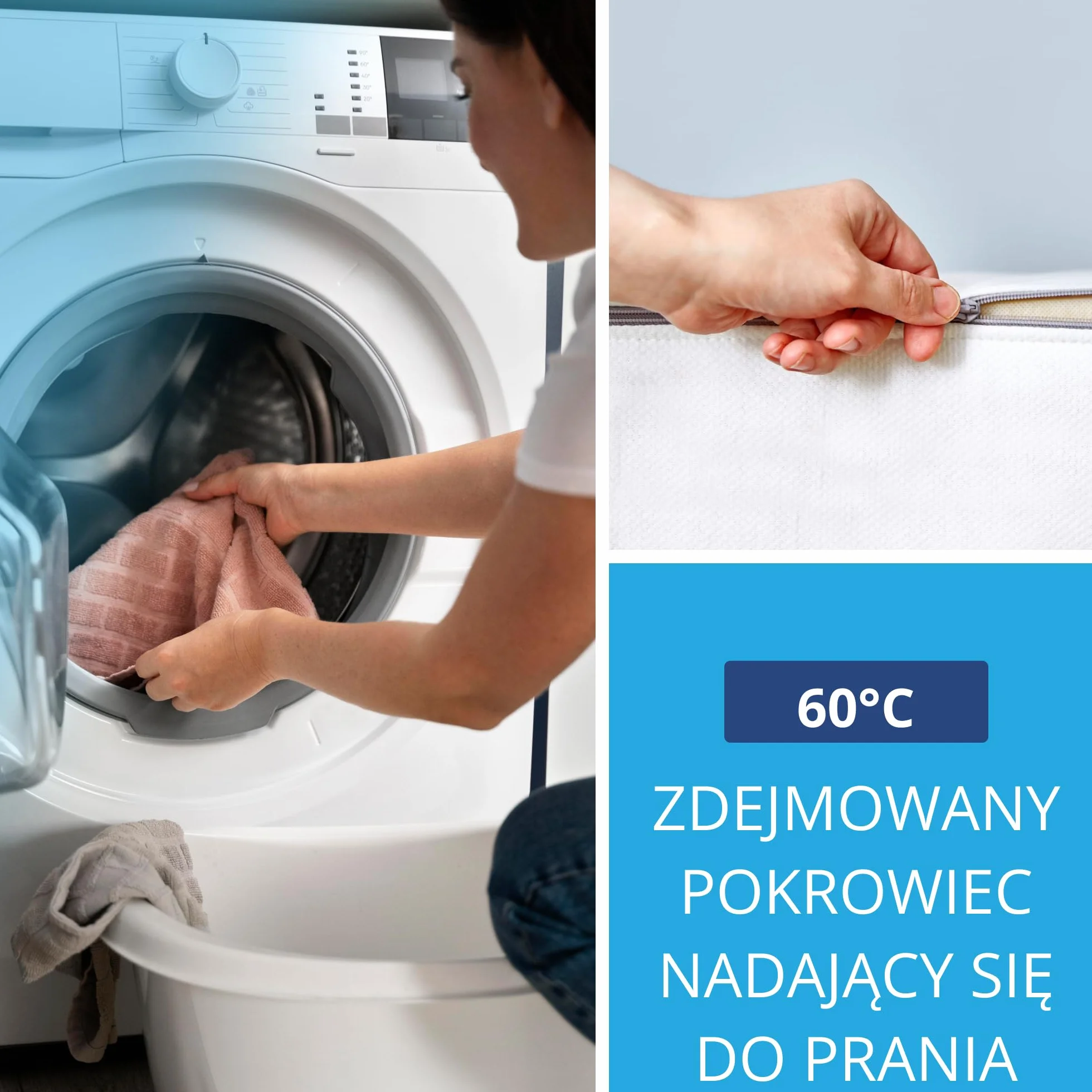 7-strefowy materac 160x200 | Wysokość 16 cm | Materac z pianki zimnej, 2 twardości H2/H3 | Pokrowiec można prać do 60°C | Certyfikat Oeko-Tex | Wyprodukowano w Polsce