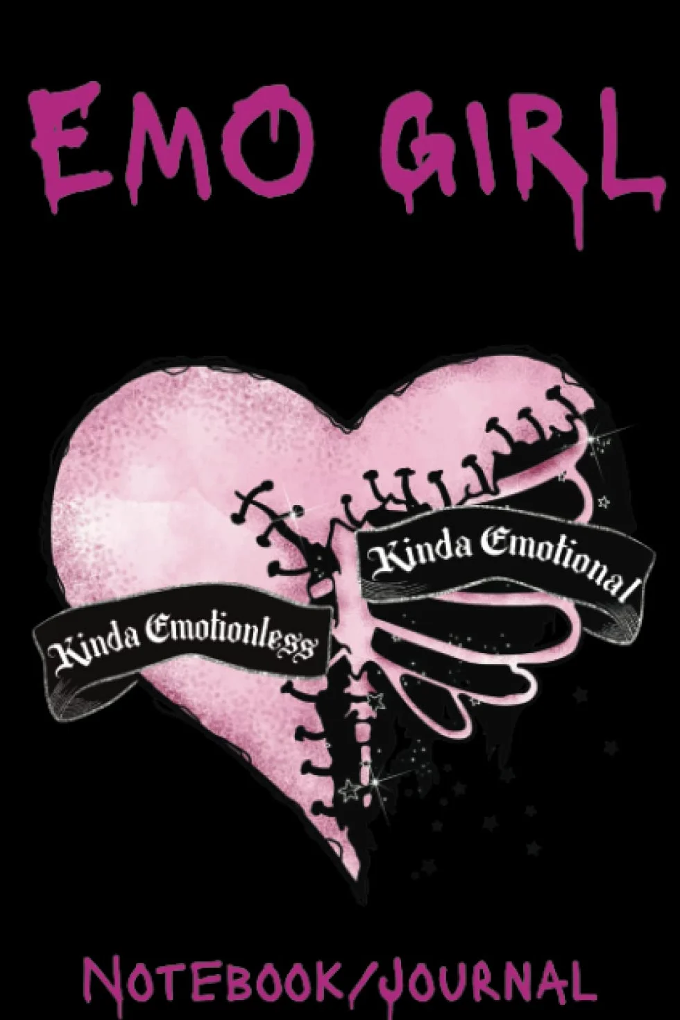 Emo Girl Notebook Journal 120 Lined Pages