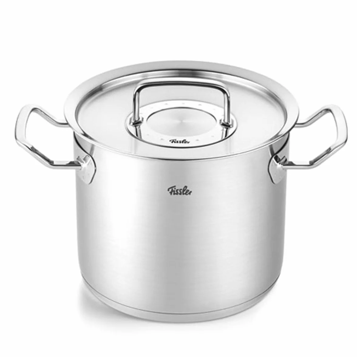 Fissler Oryginalny Profi Collection/wysoki garnek do gotowania ze stali nierdzewnej (Ø 20 cm, 5,2 l) garnki z metalową pokrywką, skalowanie wewnętrzne – indukcja, Made in Germany