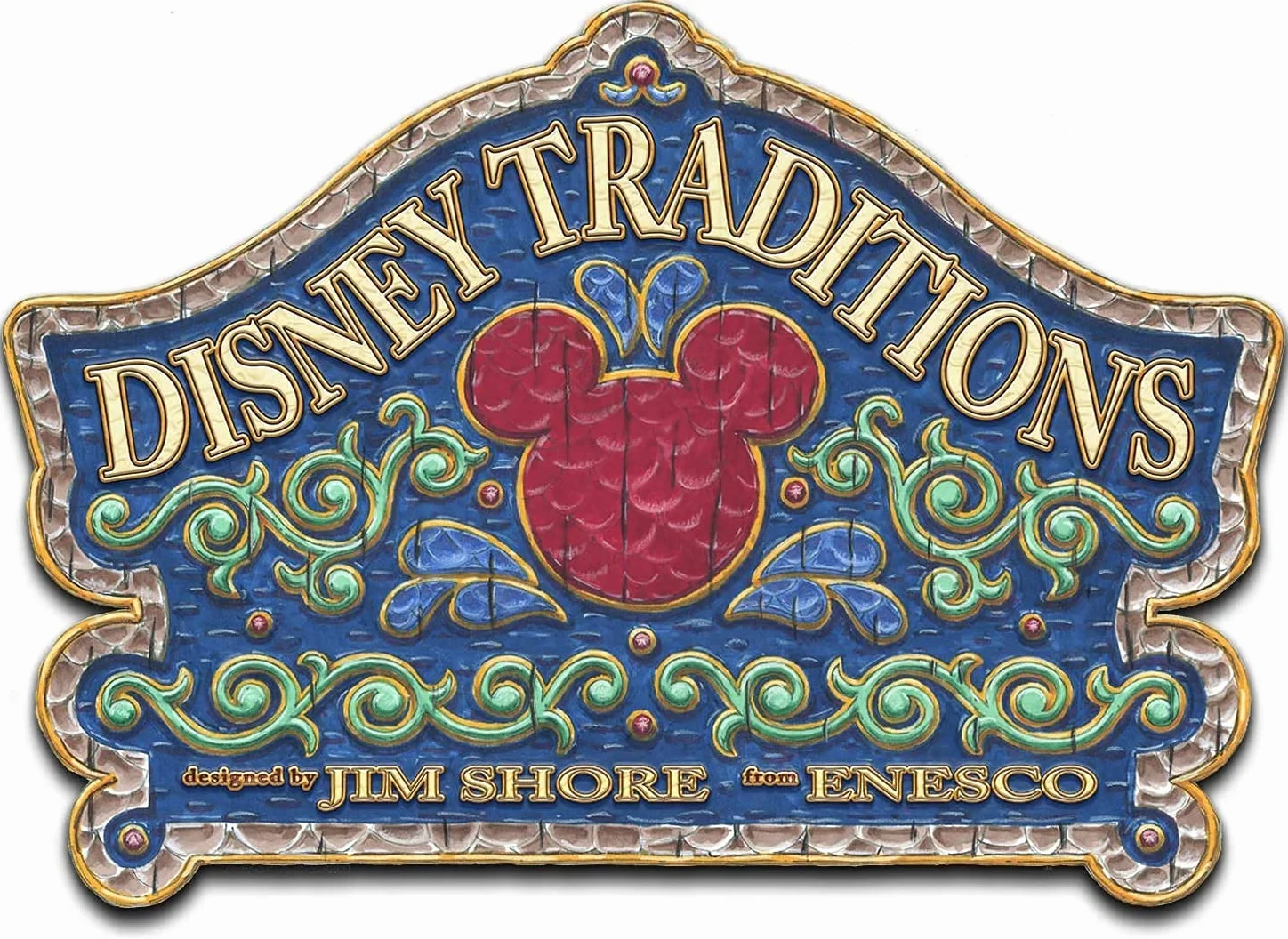 Disney Traditions wisząca ozdoba - kot z Cheshire z świątecznym wieńcem