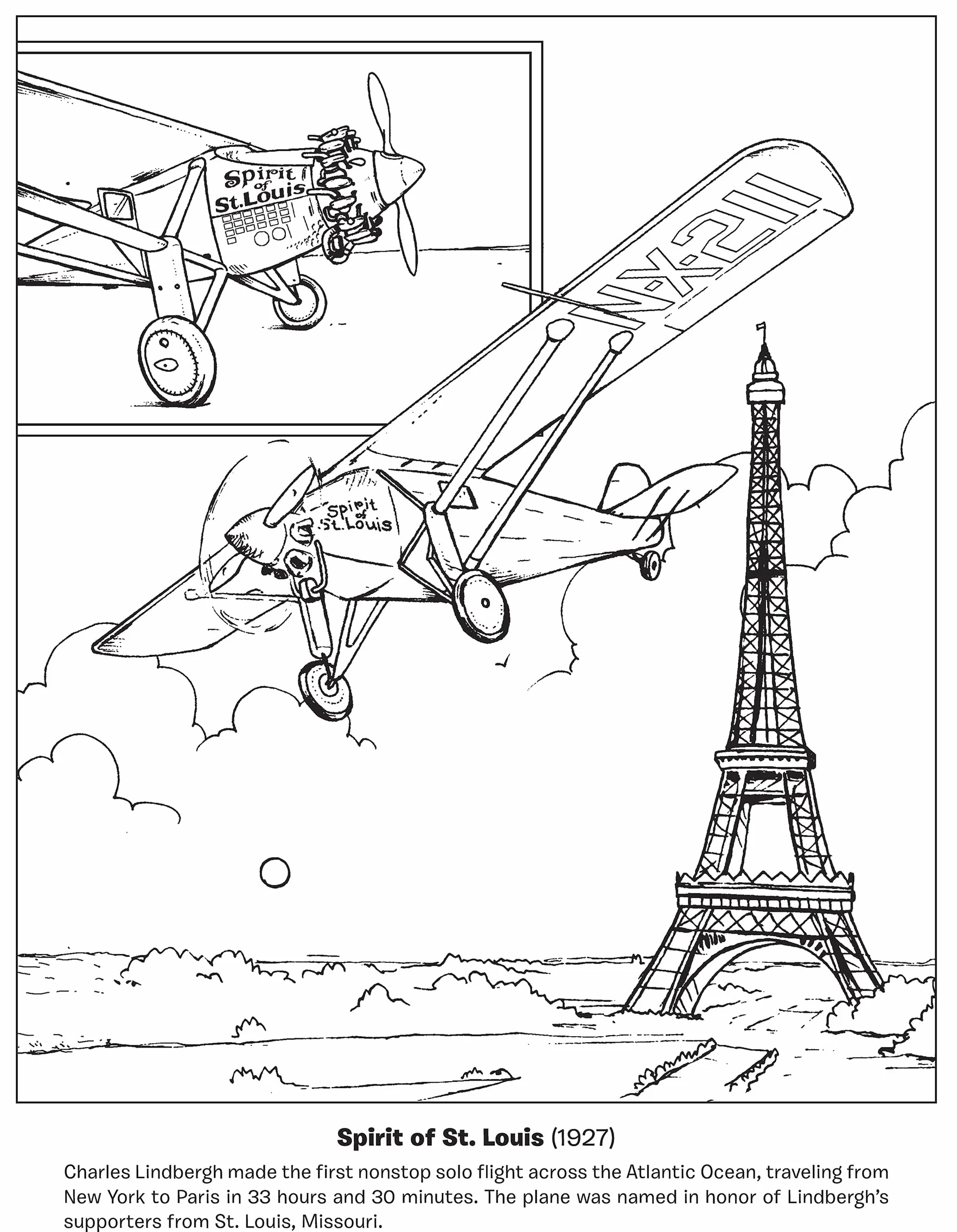 Famous Airplanes Coloring Book