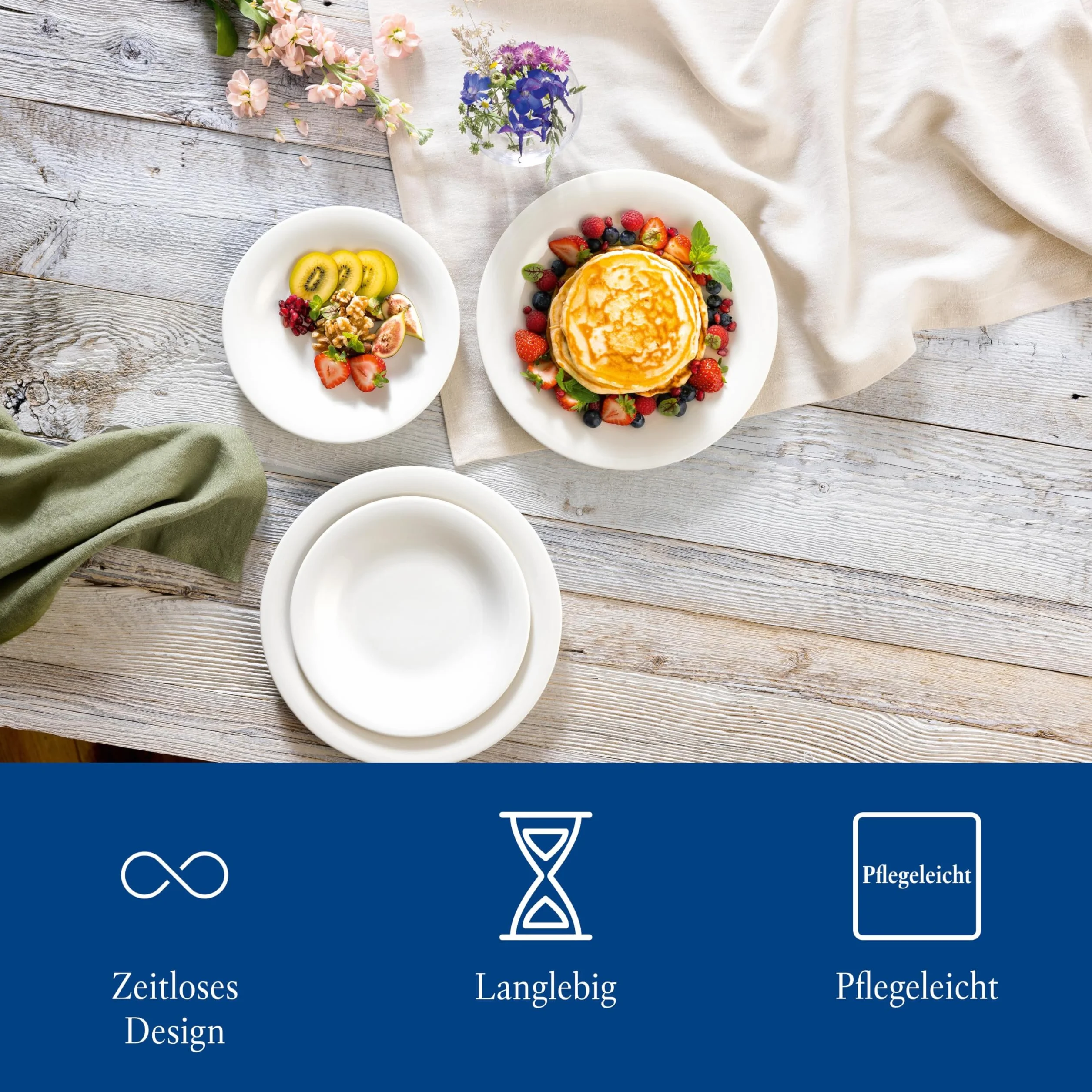 Villeroy und Boch New Cottage Basic 8-częściowy, porcelana premium, biała
