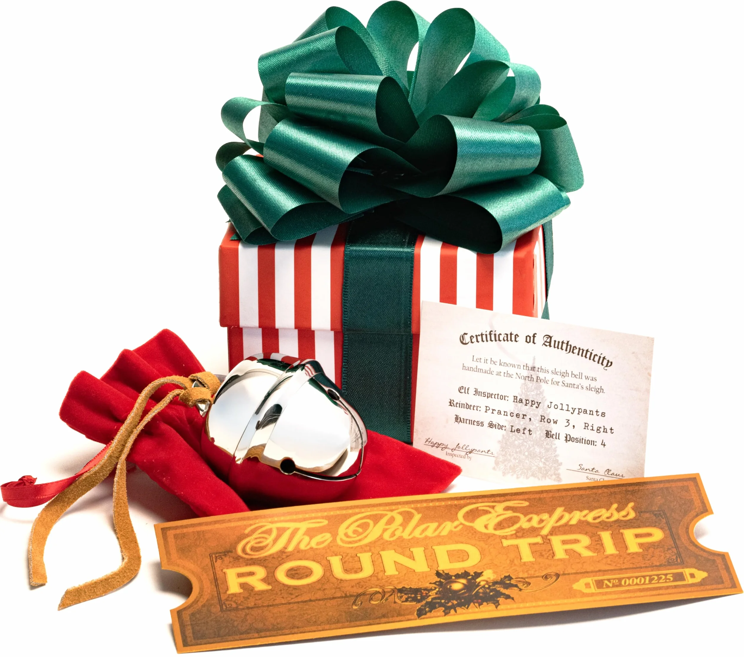 LilyDeal Polar Express Sleigh Bell Zestaw upominkowy z okrągłym biletem podróżnym (1)