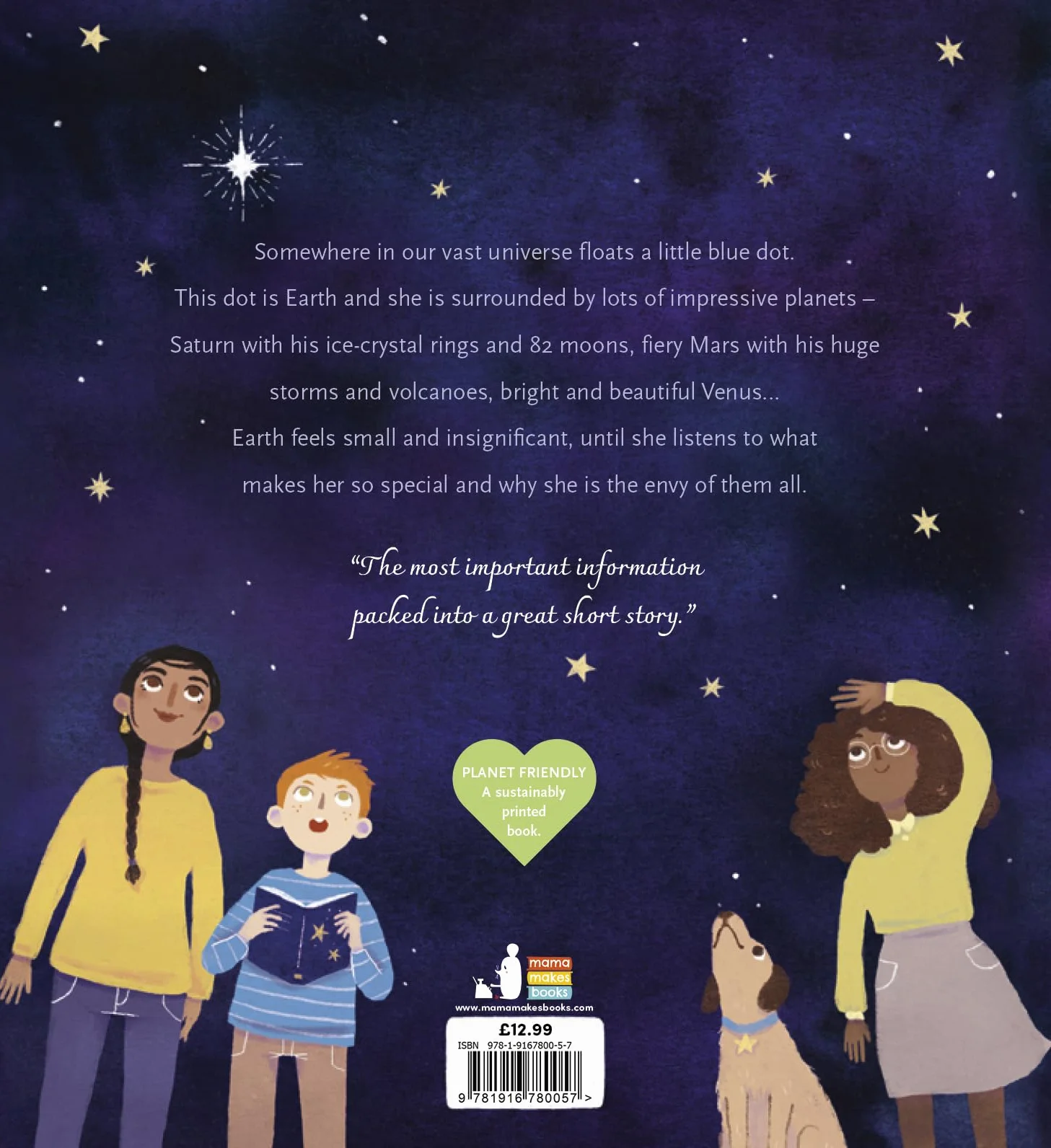 A Little Blue Dot: A fact-packed story about the planets of our solar system as told by Earth for young children (4 to 8)