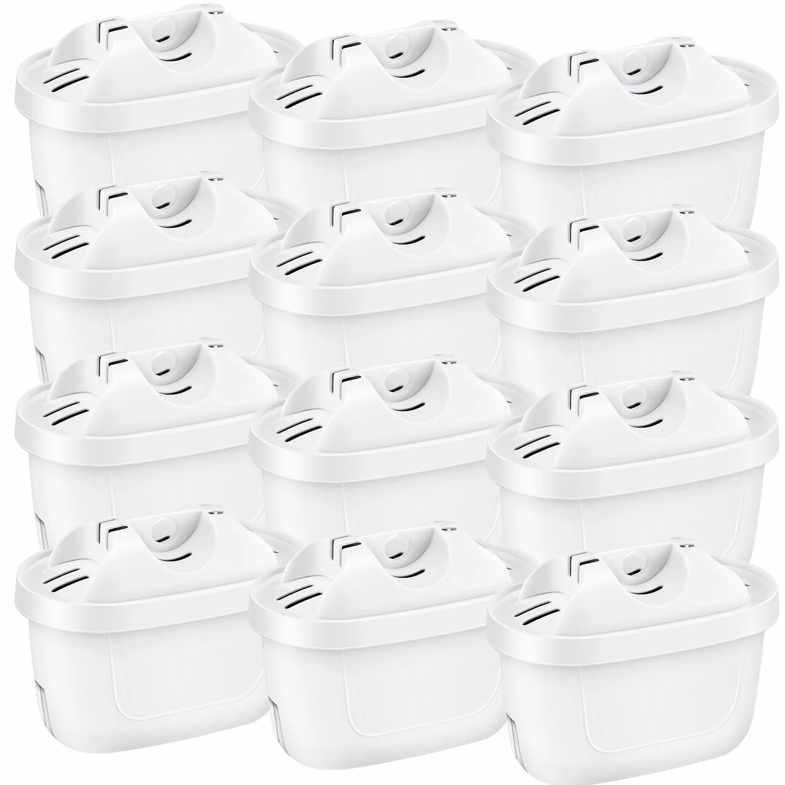 isinlive Zestaw 12 filtrów do wody do wkładów filtrujących do wody Brita Maxtra+, do Style, Mavea Elemaris XL zbiornik na wodę