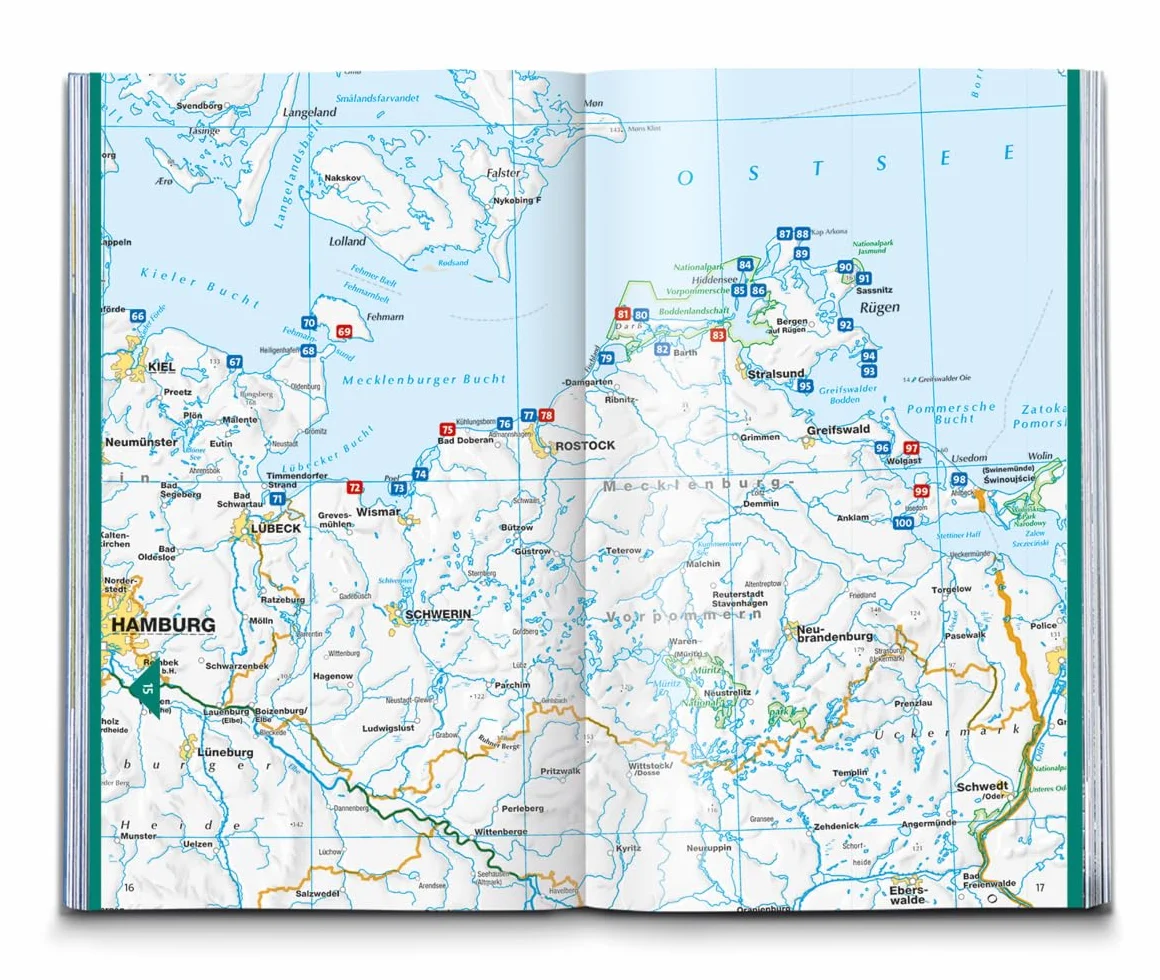 KOMPASS Wanderlust Deutsche Küste: 100 Traumpfade für Flachlandentdecker und Küstenwanderer, GPX-Daten zum Download: 1604
