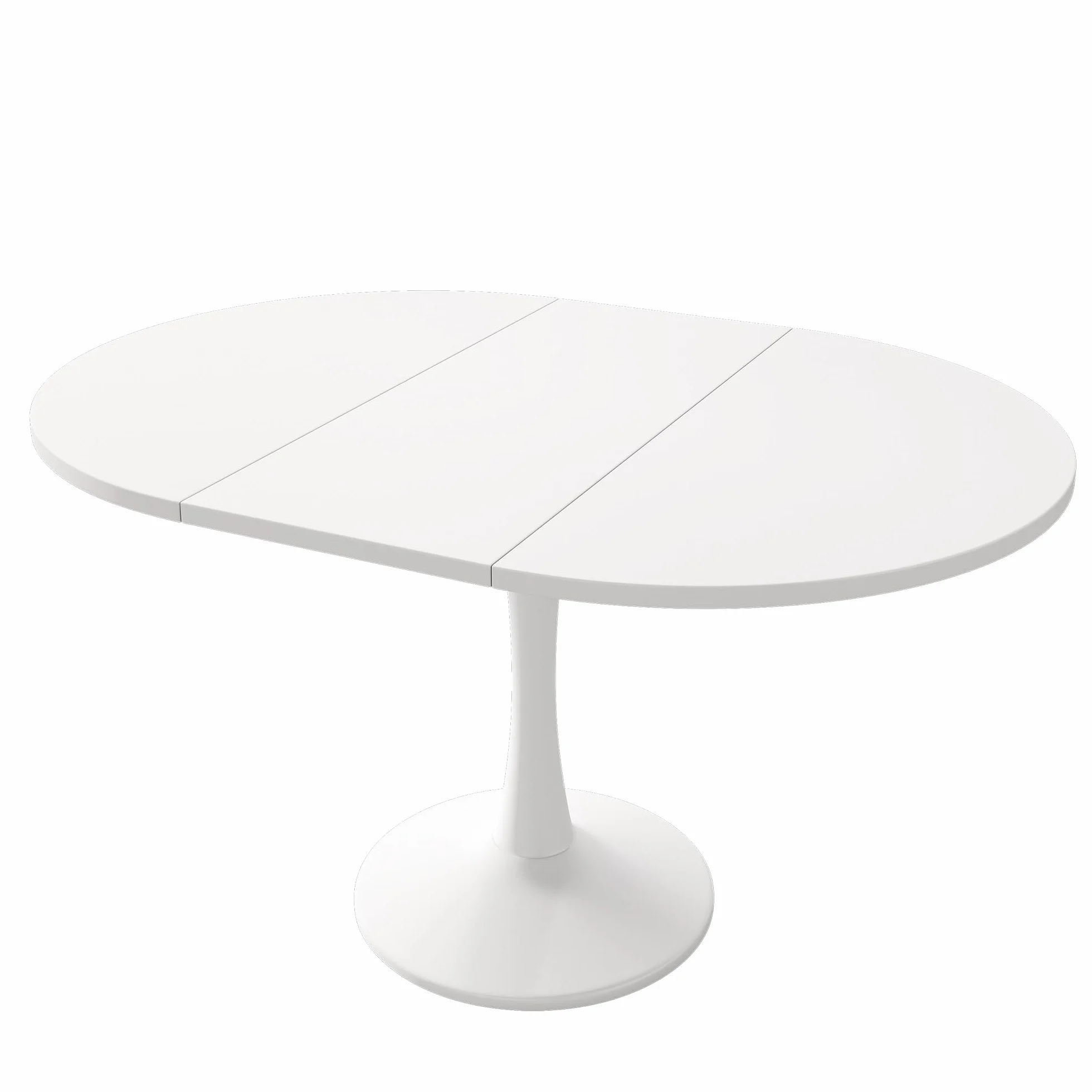 Okrągły stół rozkładany 100-140 cm biały do jadalni