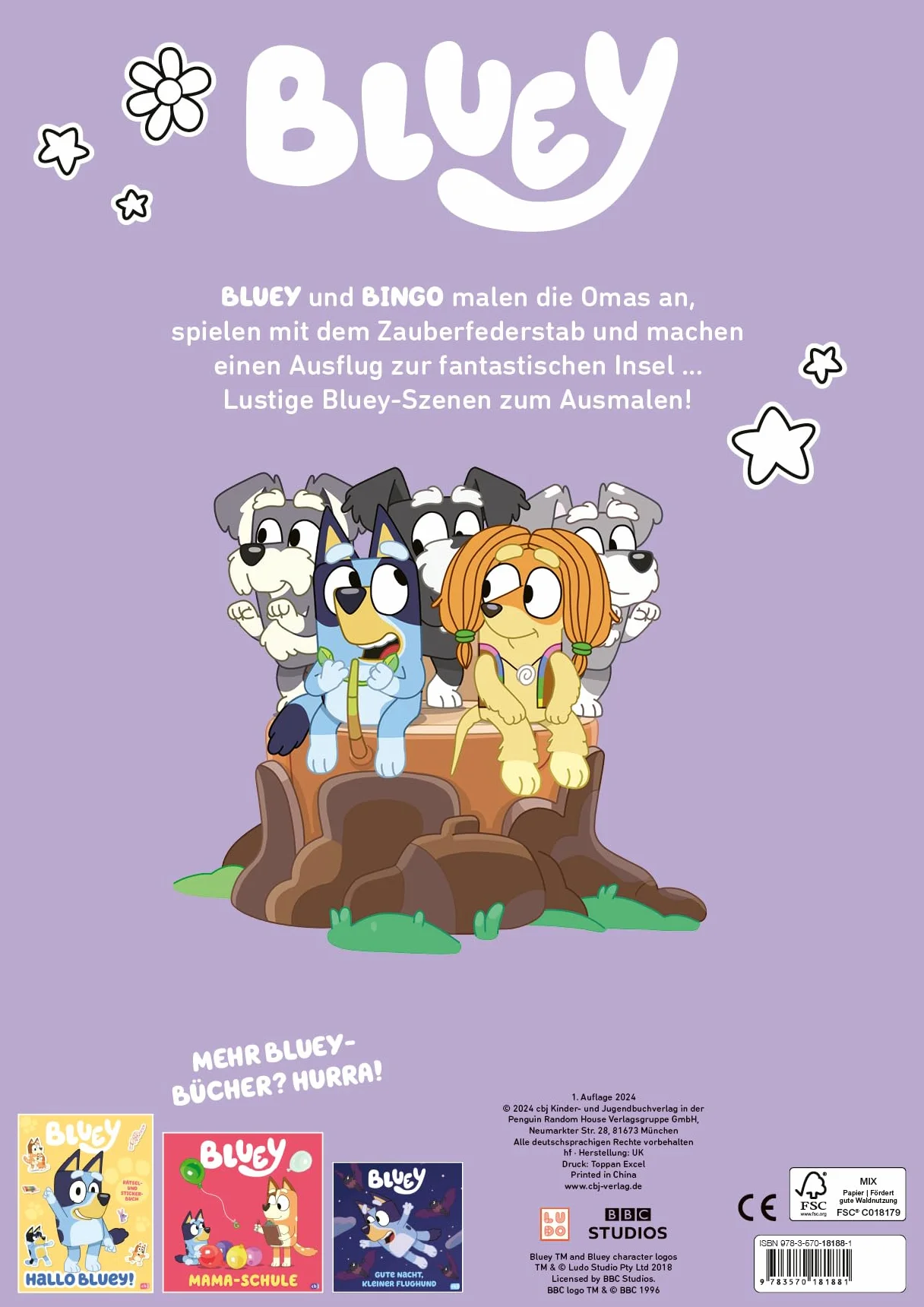 BLUEY - Spiel und Spaß - Ein Malbuch: Mit 64 Seiten zum Ausmalen: 3