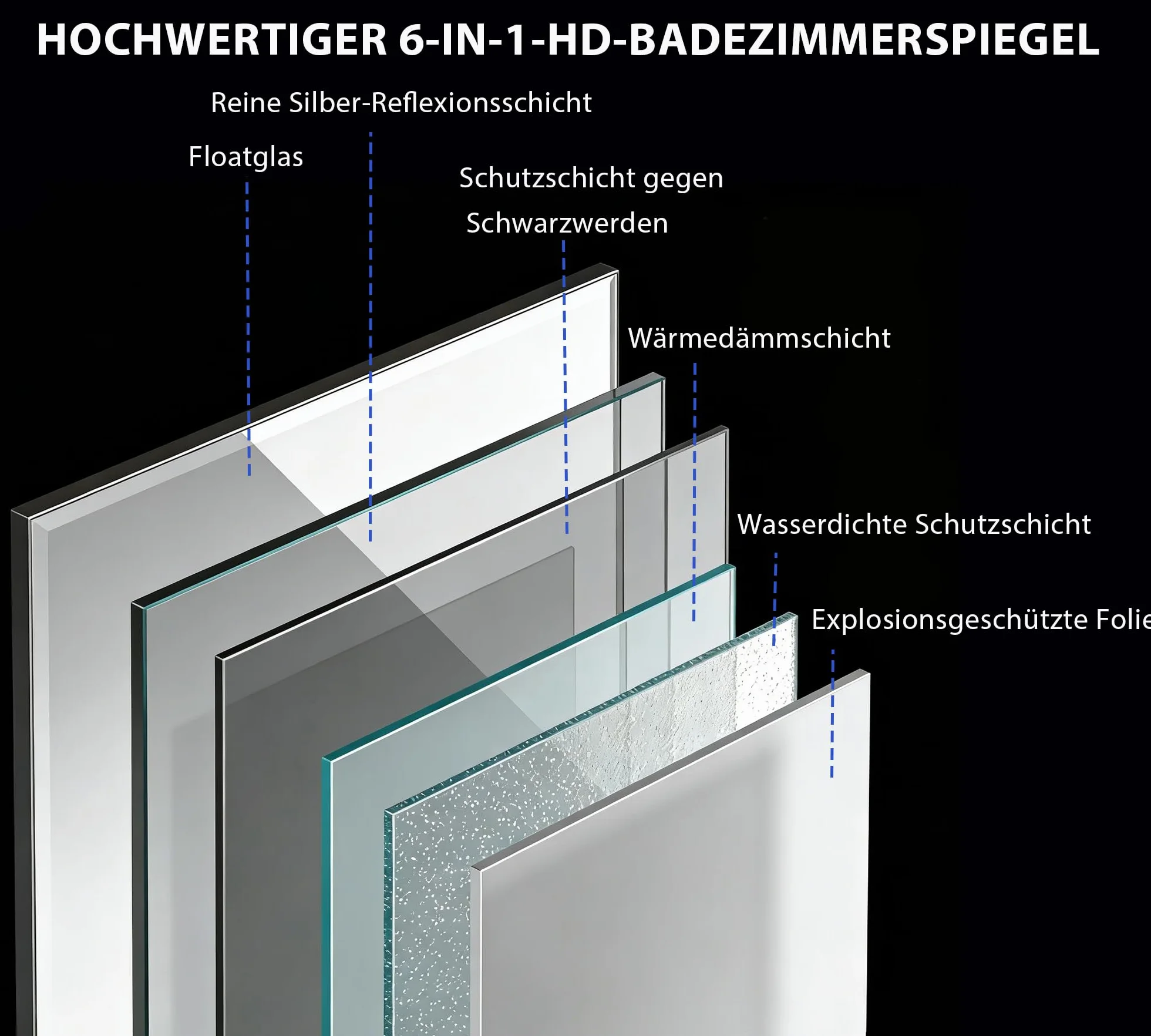 Szafka łazienkowa z lustrem z oświetleniem, 100 x 60 x 13 cm, gniazdko 3-drzwiowe LED, szafka z lustrem z przełącznikiem dotykowym, 3 regulowane kolory światła, bez zaparowania, łazienka