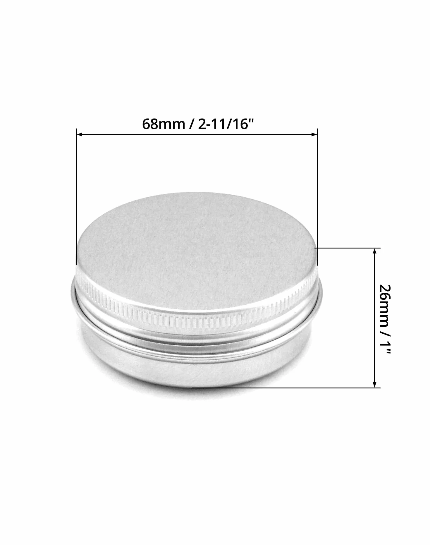 QWORK® Zestaw 24 aluminiowych słoików na kremy z pokrywkami, okrągłe puste słoiki do sortowania biżuterii w kremowym balsamie (60 ml)