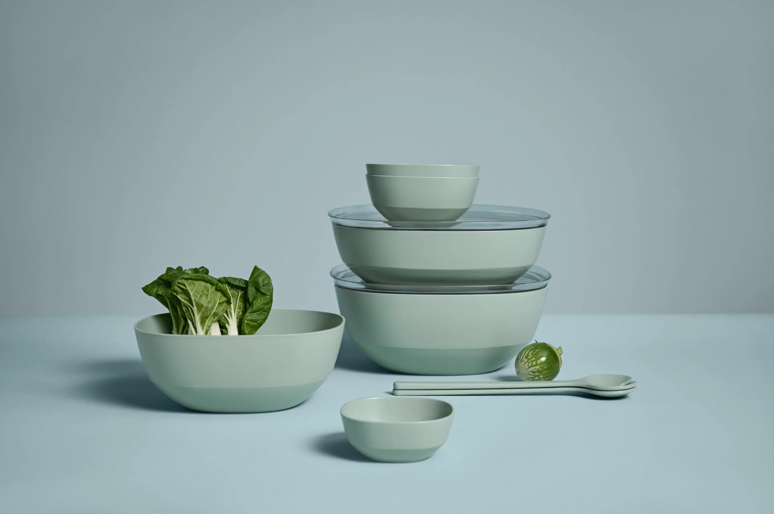 Mepal Serving bowl Silueta 5.0 l with lid Nordic white