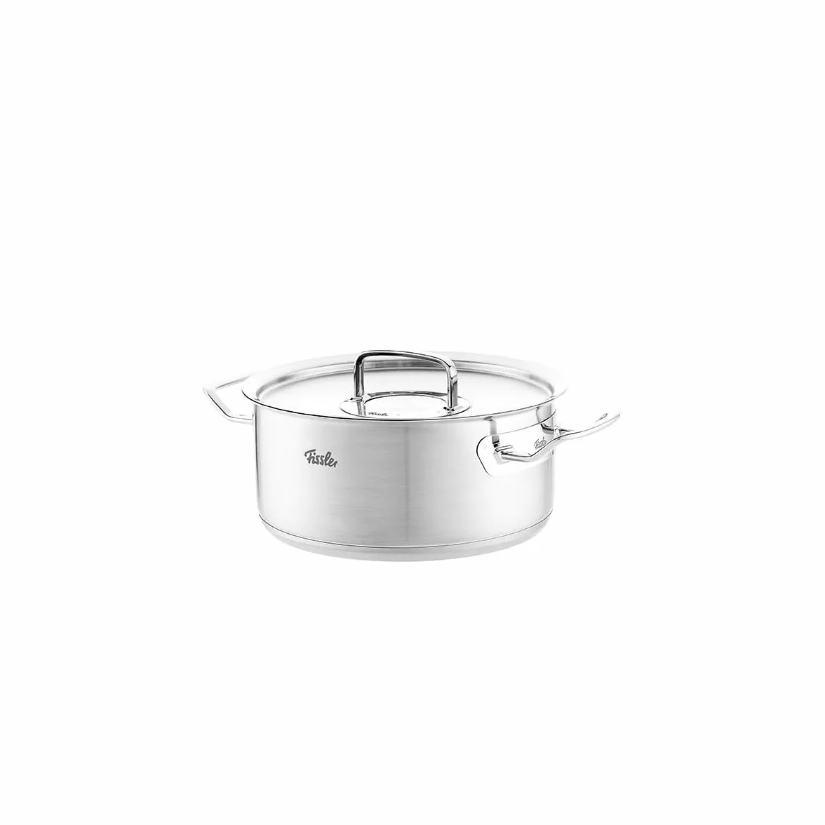 Fissler Original Profi Collection garnek do smażenia (Ø 20 cm, 2,6 litra), garnek do gotowania ze stali nierdzewnej, brytfanna z metalową pokrywką – indukcja, srebrny
