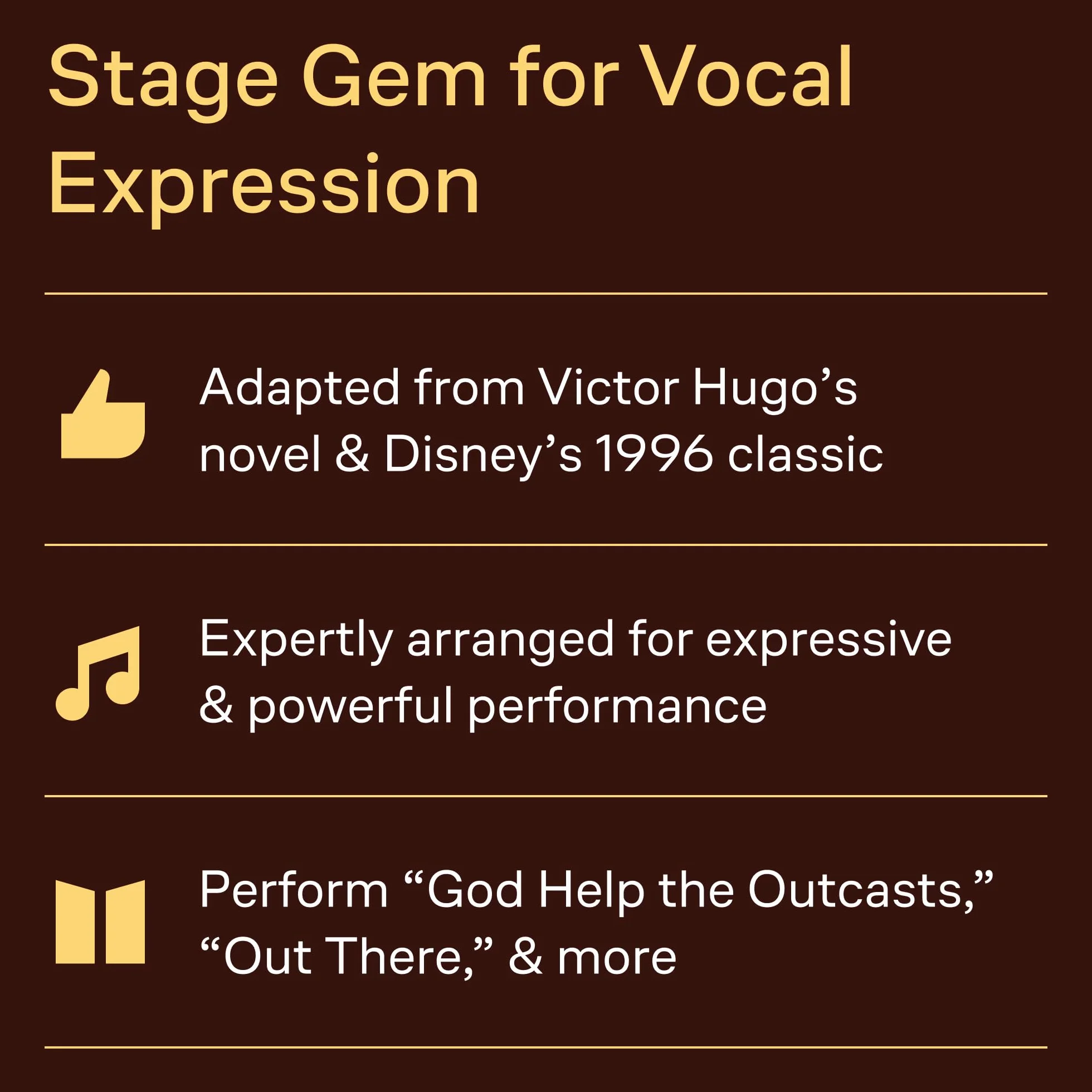 The Hunchback of Notre Dame: The Stage Musical: Vocal Selections
