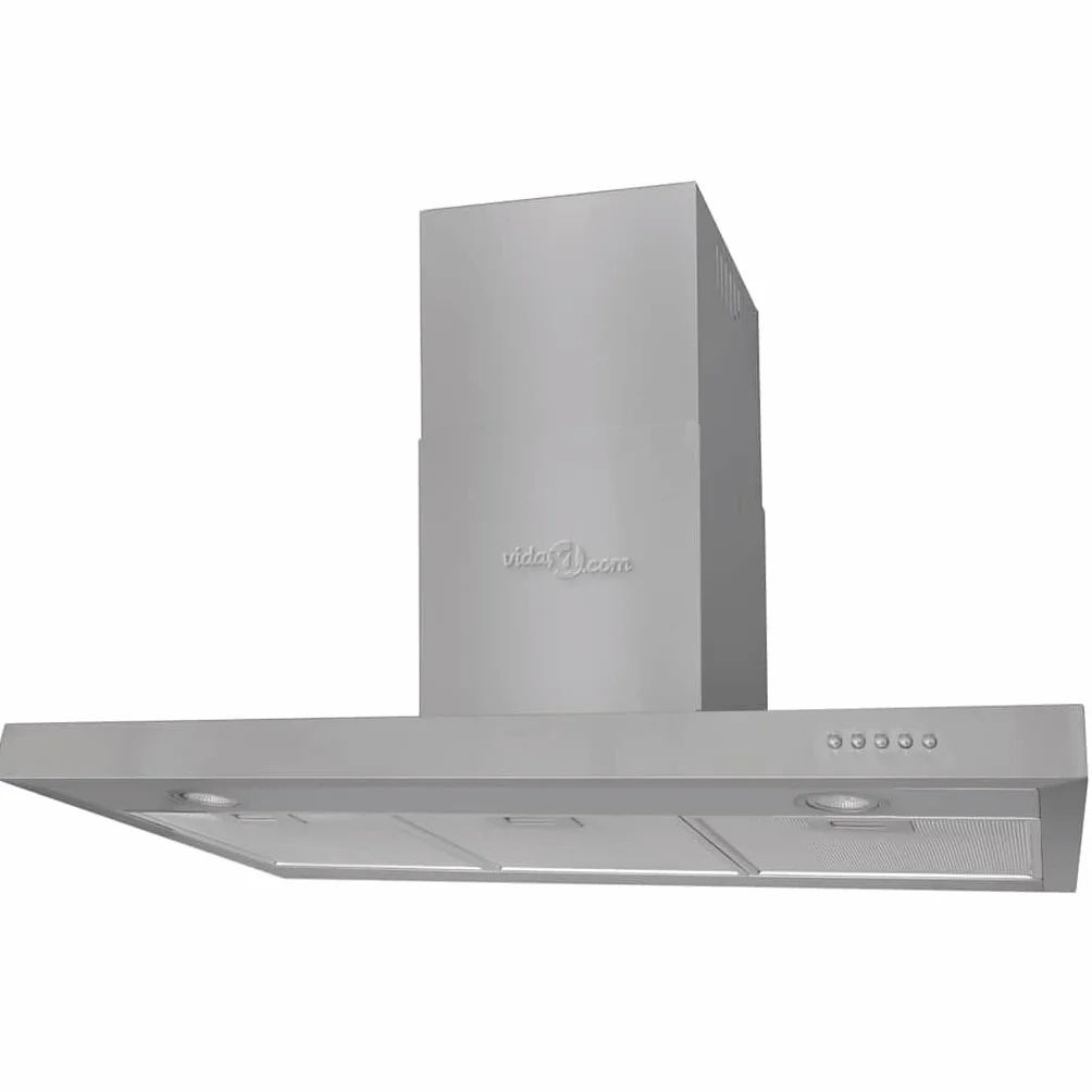 vidaXL Płaski okap kuchenny 900 mm, stal nierdzewna