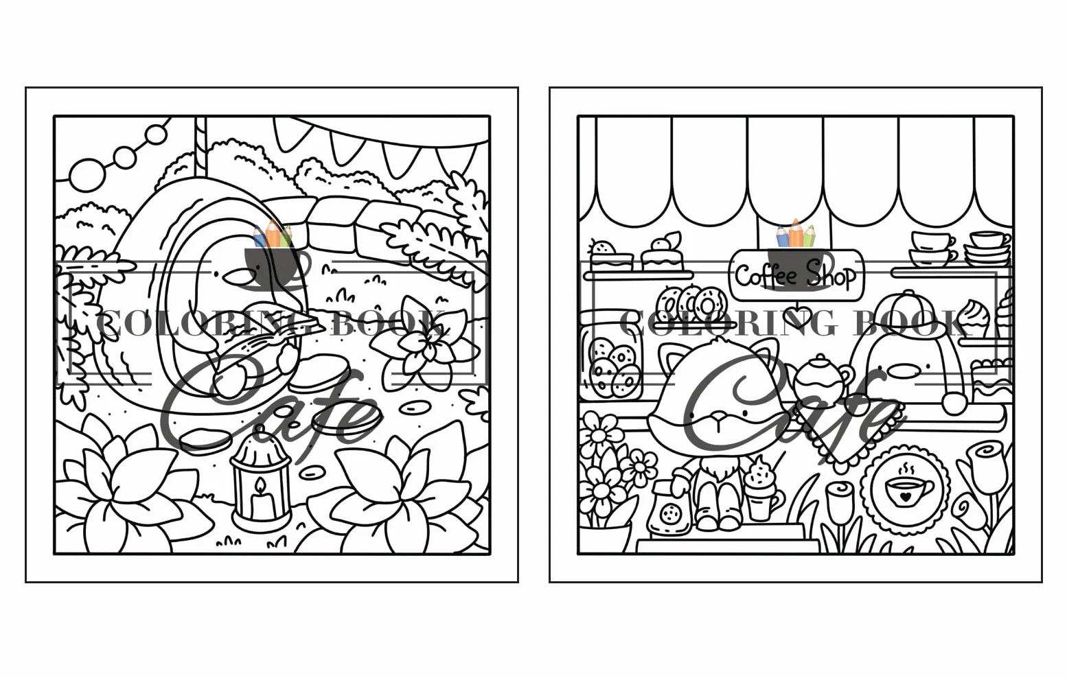 Comfy Life: Cute and Comfy Coloring Book for Adults and Teens Featuring Hygge Scenes with Adorable Animal Characters for Stress Relief and Relaxation
