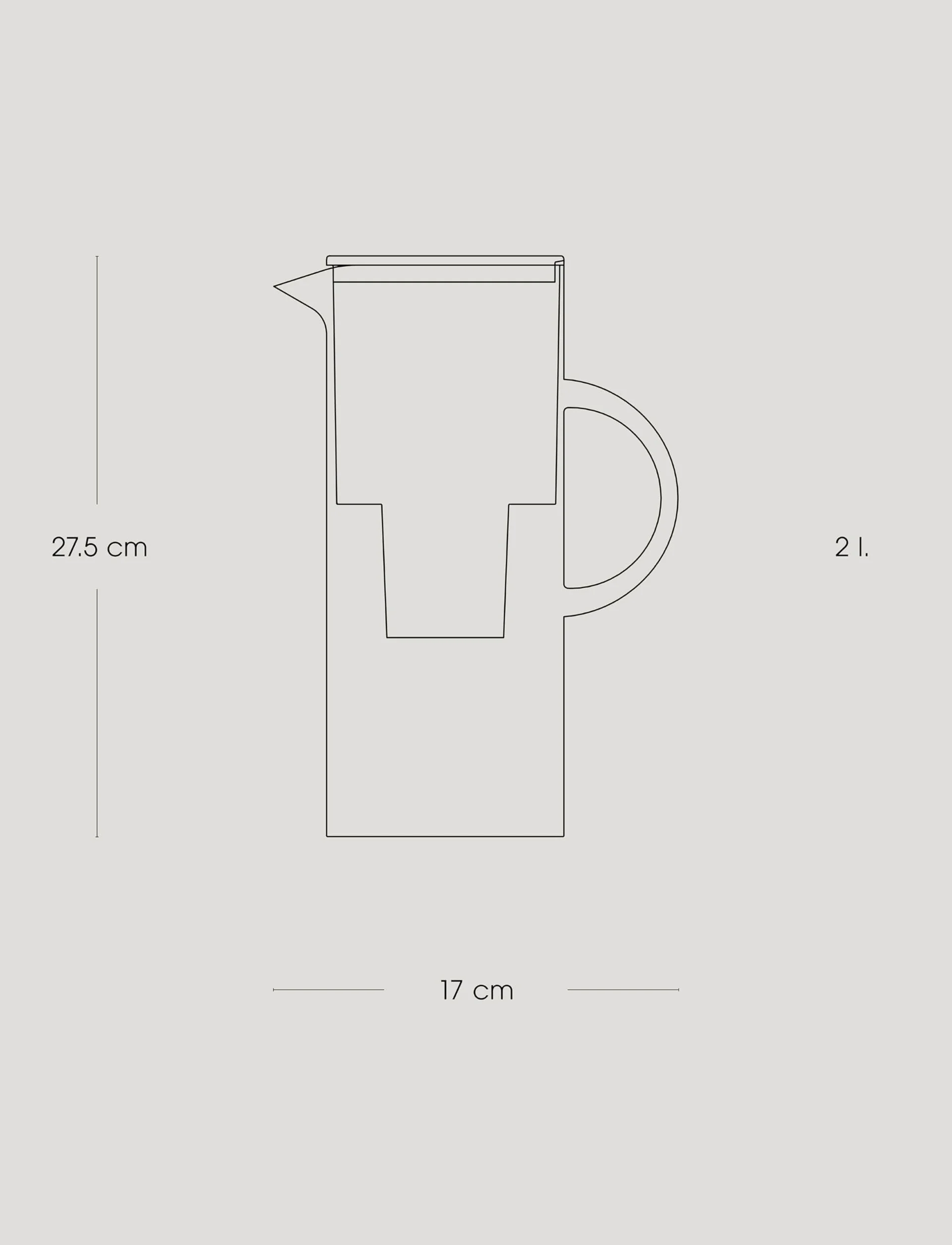 Stelton Dzbanek filtrujący do wody o pojemności 2 l, dymny