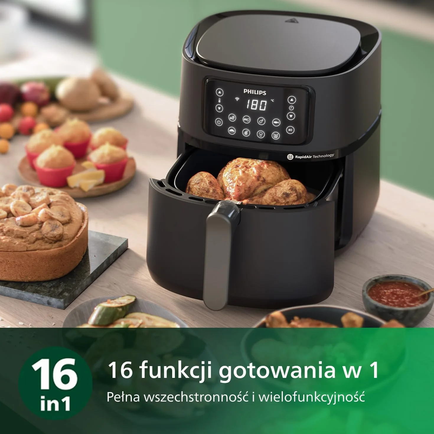 Philips Airfryer 5000 seria XXL 7,2 l Frytkownica beztłuszczowa z WiFi Rapid Air HD9285/90