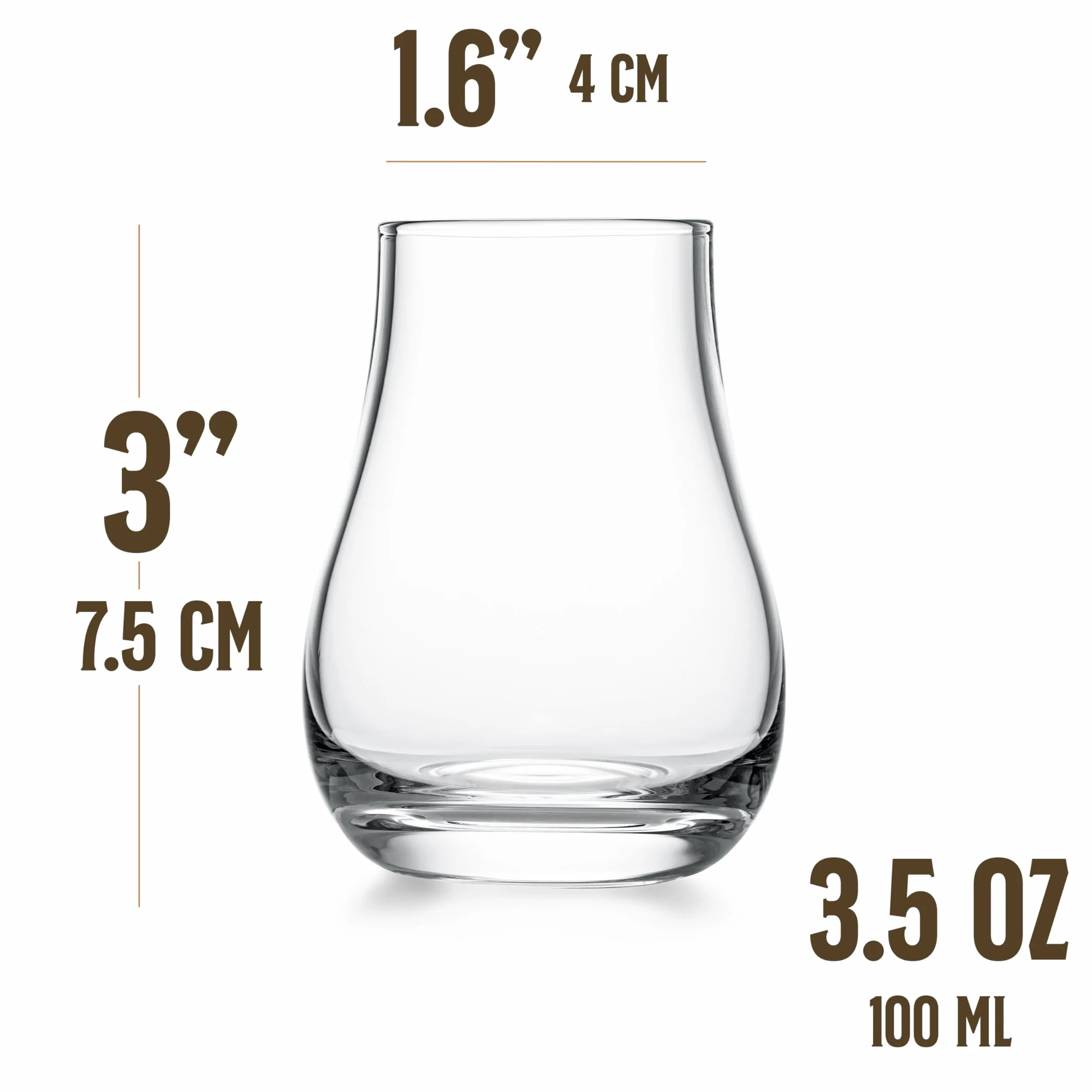Szklanki do degustacji whisky, szkockiej i burbona, zestaw 6 sztuk, profesjonalne kubki do degustacji i wędzenia tulipanów 100 ml, małe kryształowe węchacze, do popijania schludnego alkoholu