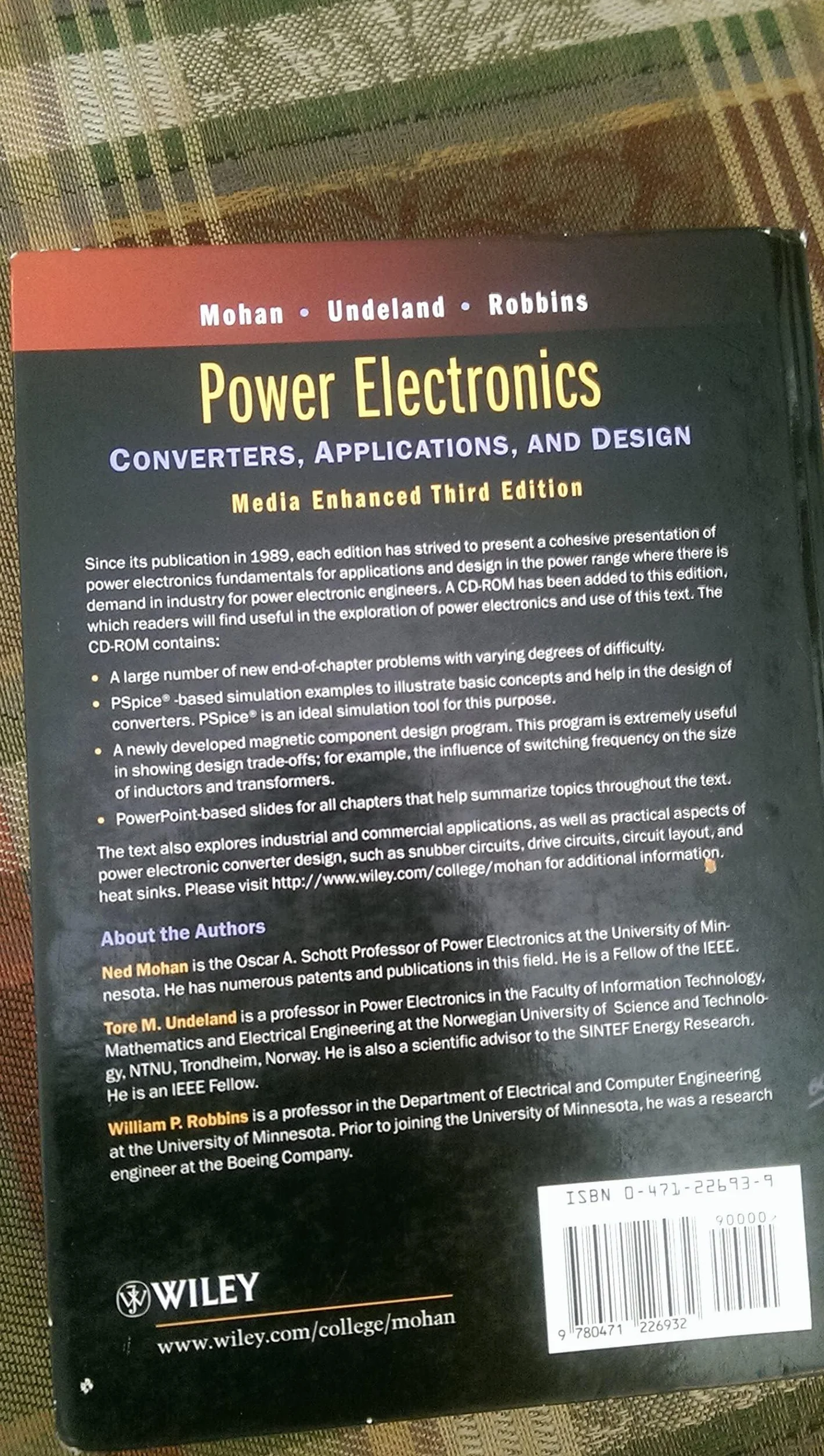 Power Electronics: Converters, Applications, and Design