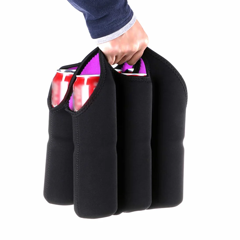 BTSKY Bolsa para Cervezas Biberones para 6 Botellas Transporte de Neopreno, para Mantener Térmica Aislante Fria con Asa Portátil para Latas de Botellas de Cerveza, Bebidas
