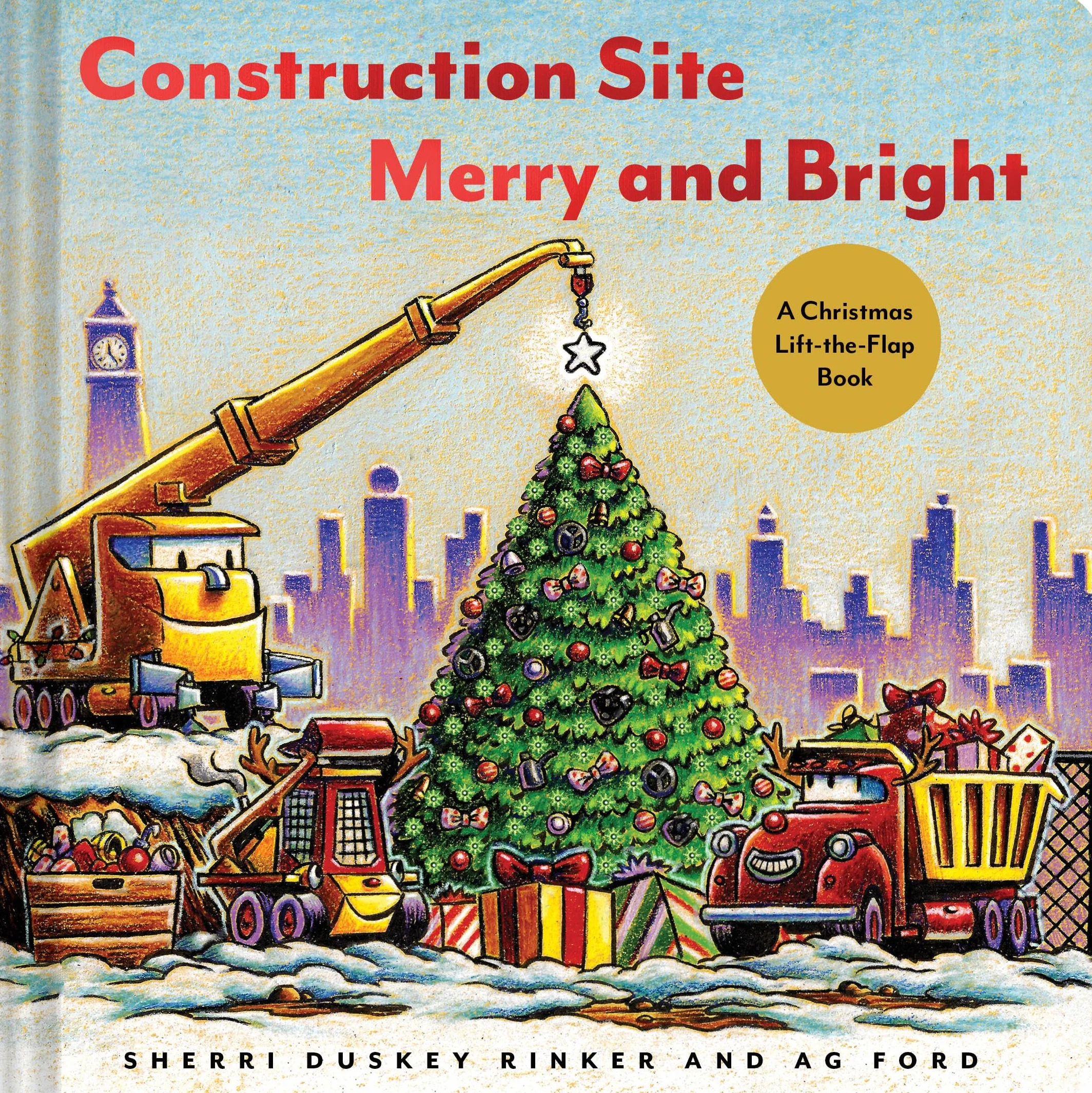 Construction Site: Merry and Bright: A Christmas Lift-the-Flap Book (Goodnight, Goodnight Construction Site)