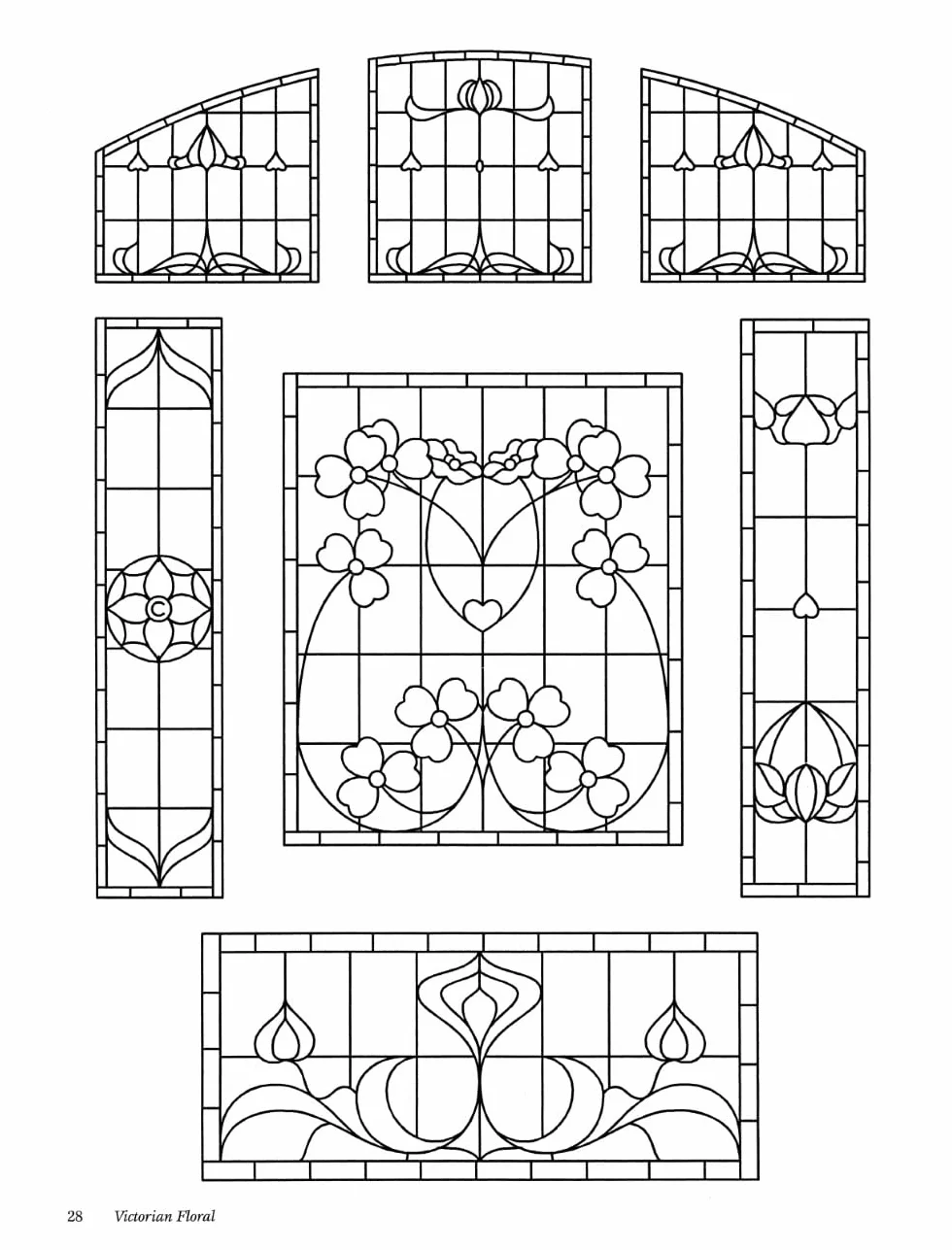 390 Traditional Stained Glass Designs