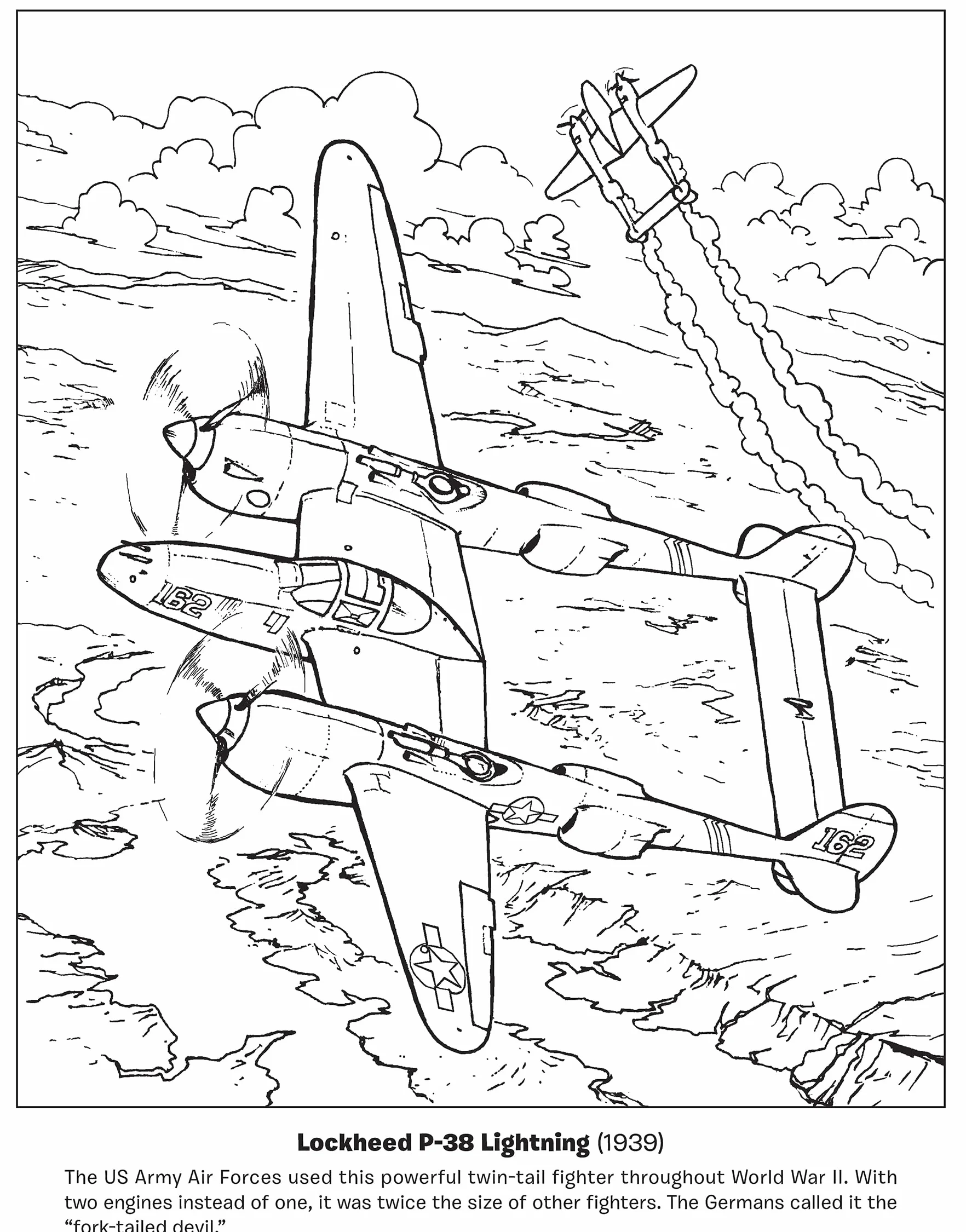 Famous Airplanes Coloring Book