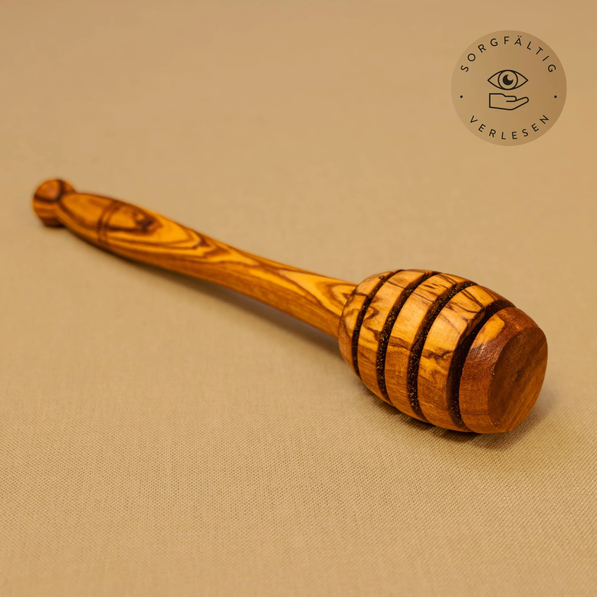 Łyżka do miodu z drewna oliwkowego DAS OLIVENHOLZBRETT® spirala do miodu i syropu