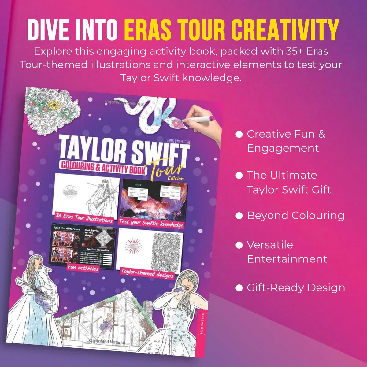 Taylor Swift Colouring & Activity Book: ERAS Tour Edition: Taylor Swift ERAS Tour Colouring & Activity Book, The Ultimate Swifties Gift