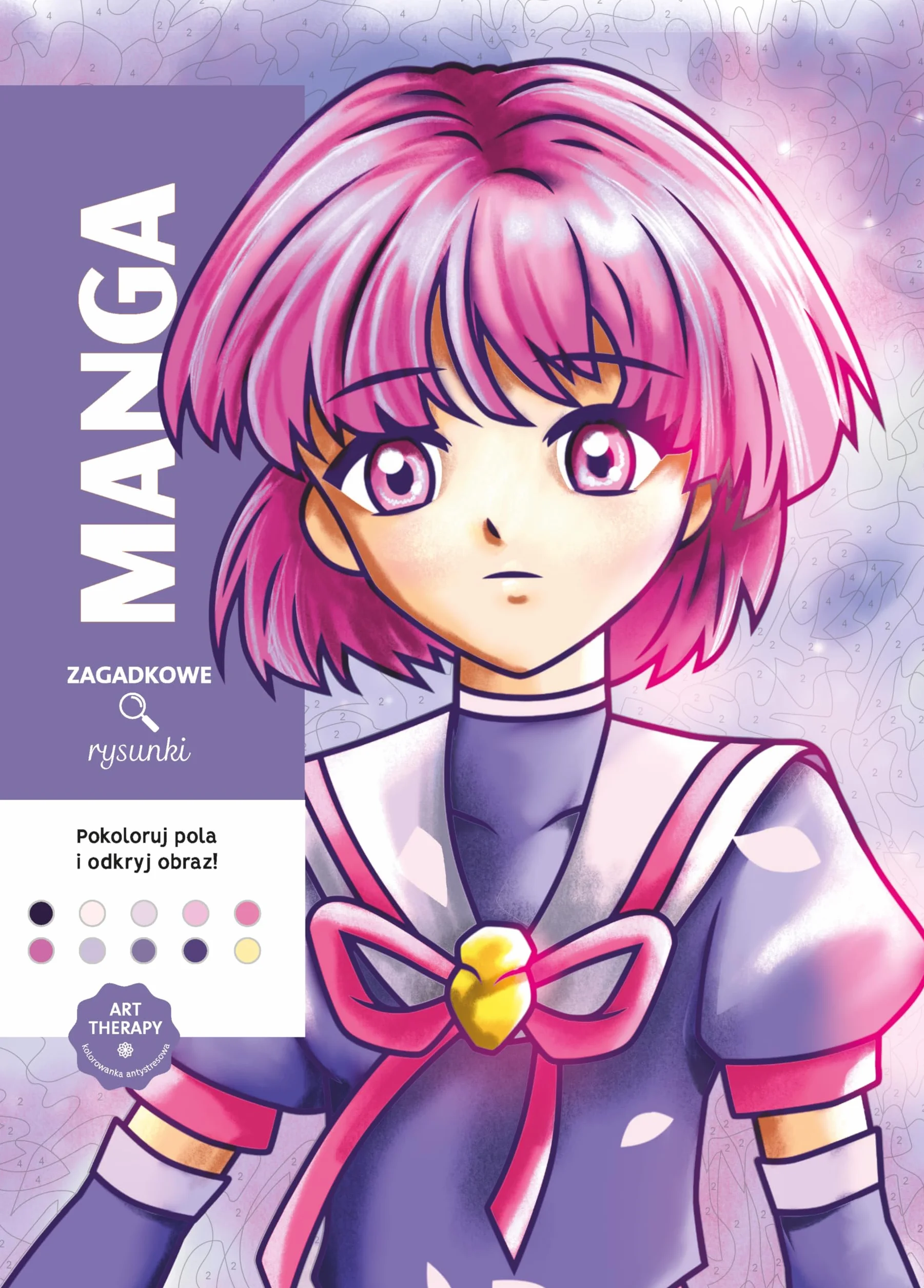 Art Therapy Kolorowanka Antystresowa Manga Zagadkowe Rysunki