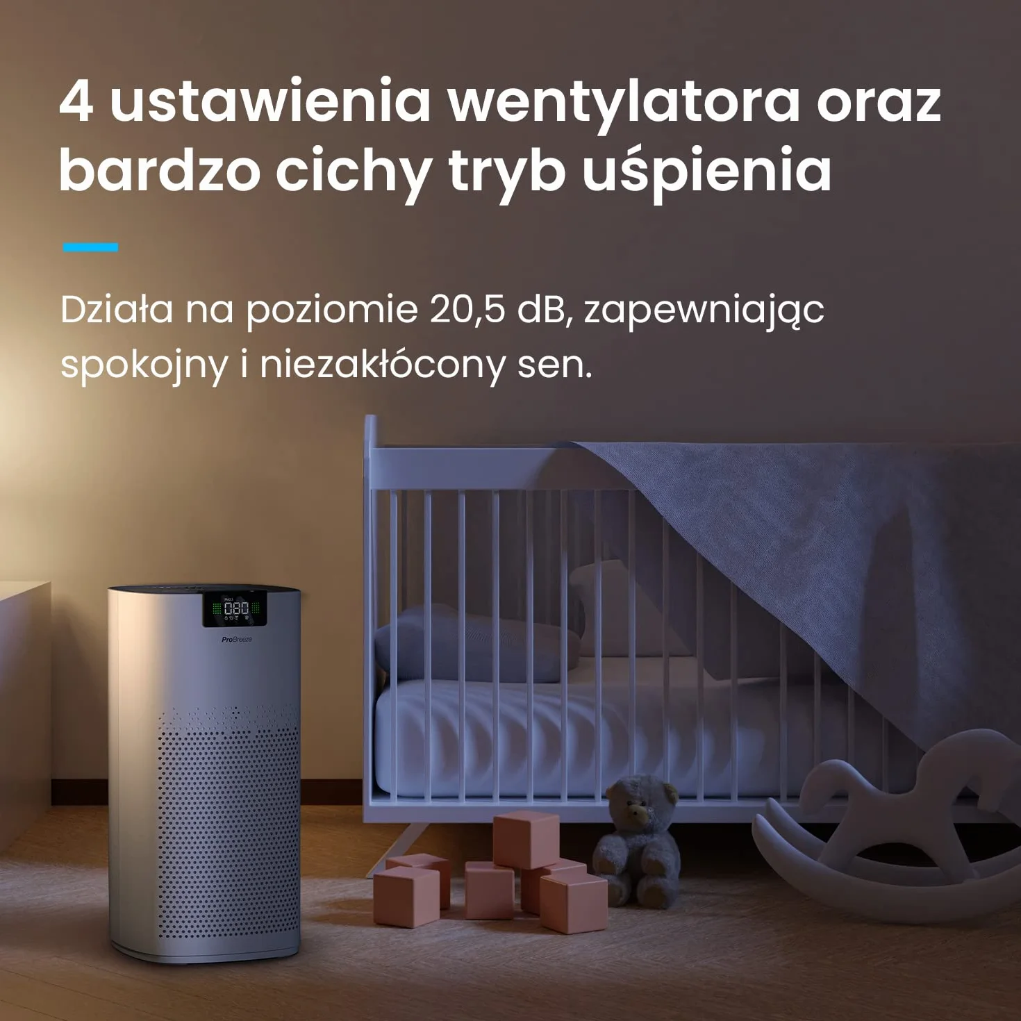 ProBreeze Oczyszczacz Powietrza z Jonizatorem Filtrem UV-C HEPA Węglowym, 5 Poziomów Filtracji, 140m²