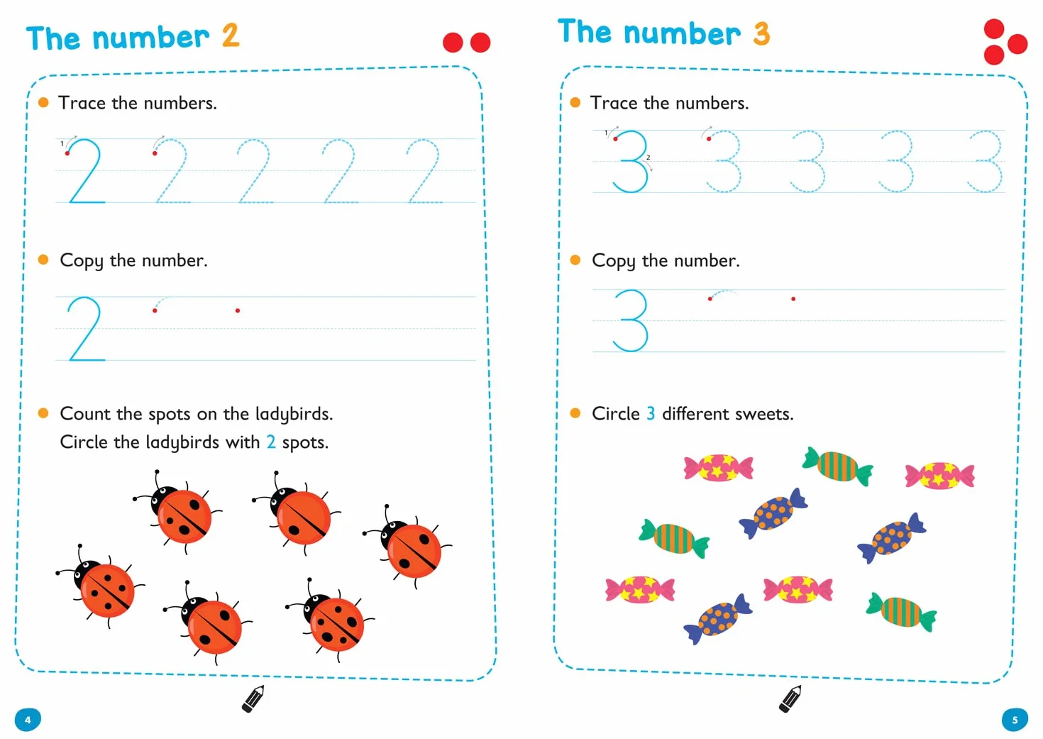 Numbers 0-20 Wipe Clean Activity Book Age 3-5 Early Childhood Educational Activities