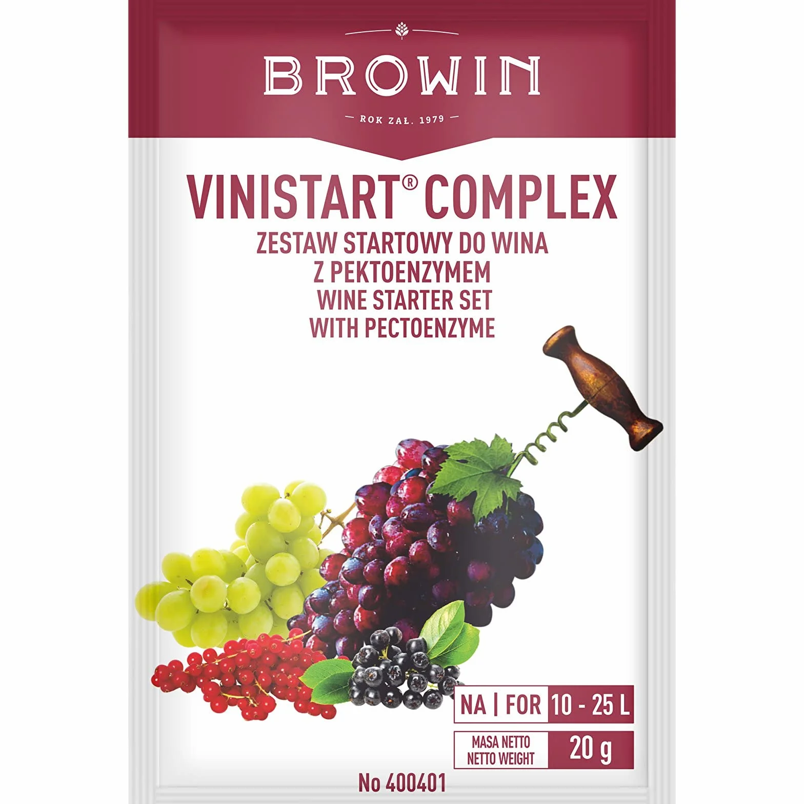 Browin 400010 Zestaw do produkcji wina ze szklanką Demijohn - 15 l
