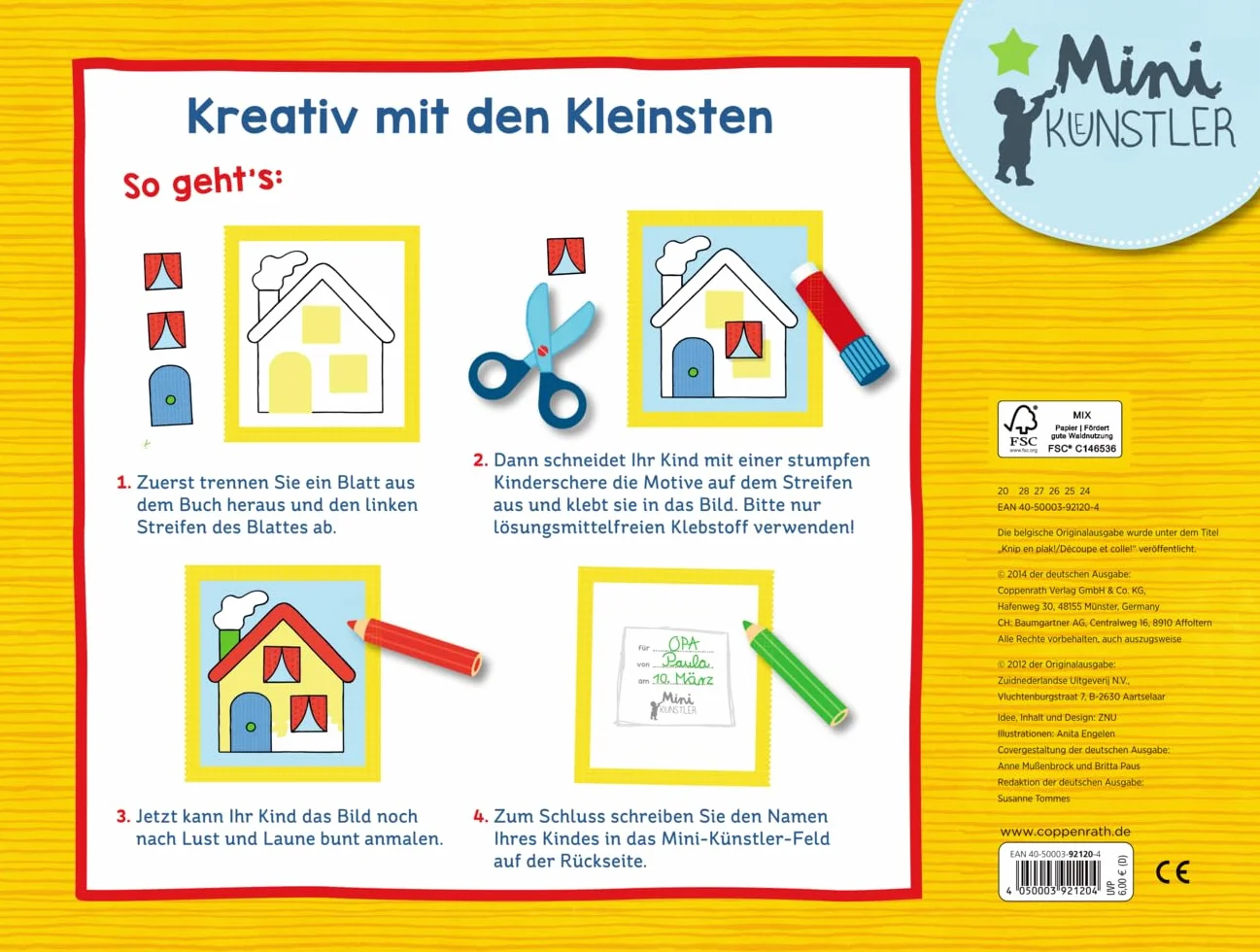 Mein erstes Bastelbuch: Schneiden, kleben, malen