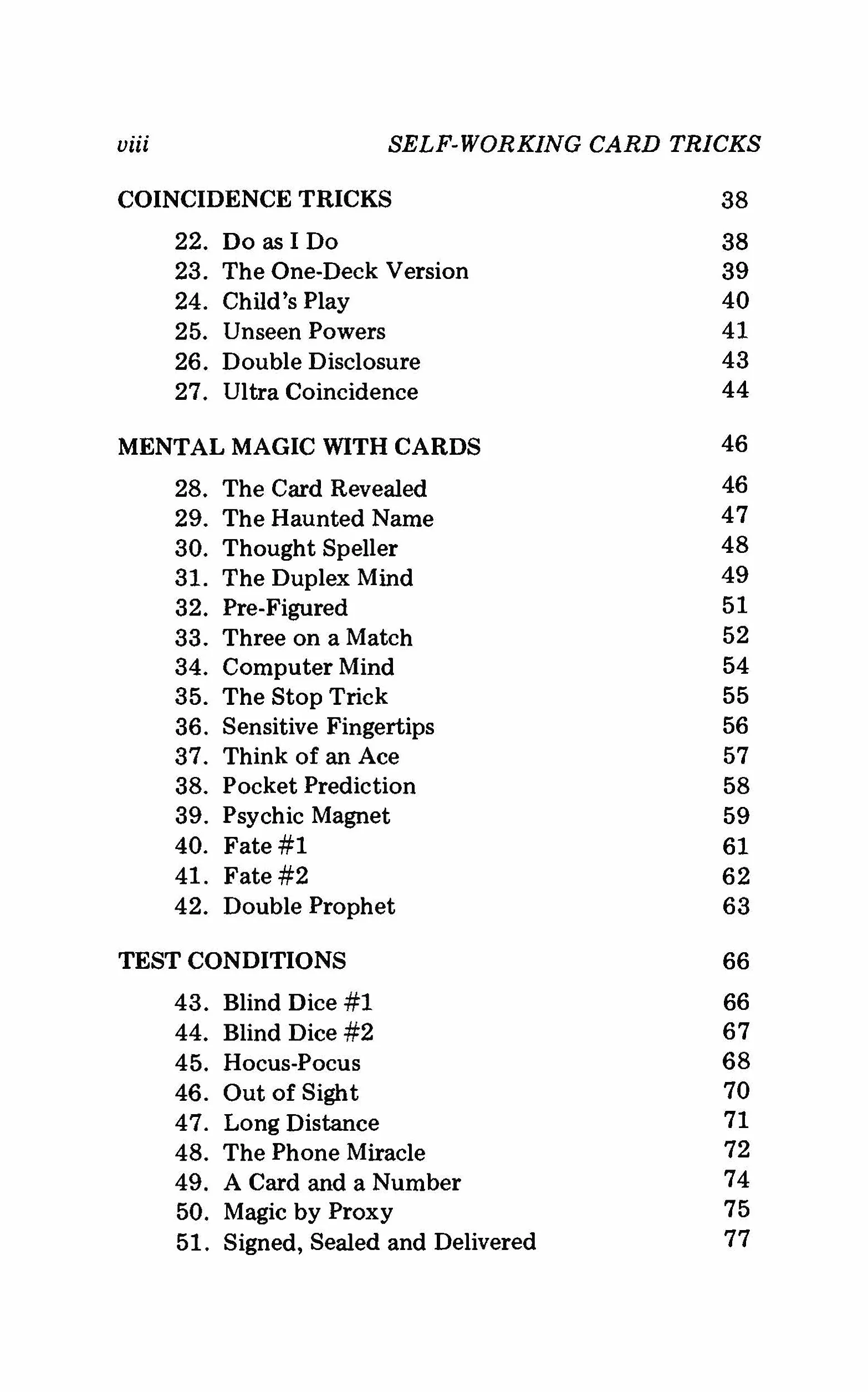 Self-Working Card Tricks