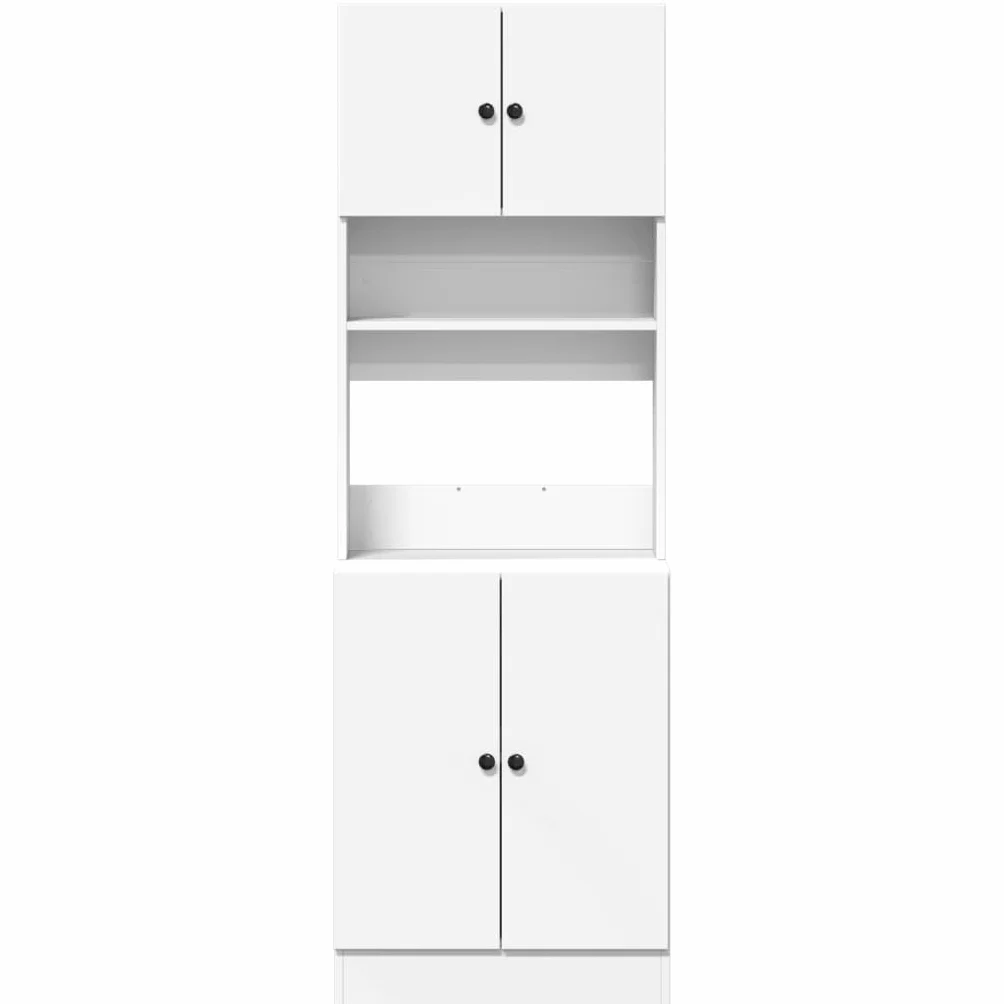 vidaXL Szafka kuchenna, biała, 60x50x180 cm, materiał drewnopochodny, szafka do kuchni, wolnostojąca szafka do kuchni, stojąca szafka kuchenna