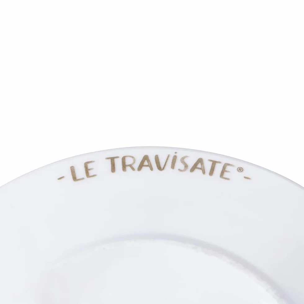Zestaw 6 talerzy konturowych 19 cm, porcelana New Bone China, Le Travisate