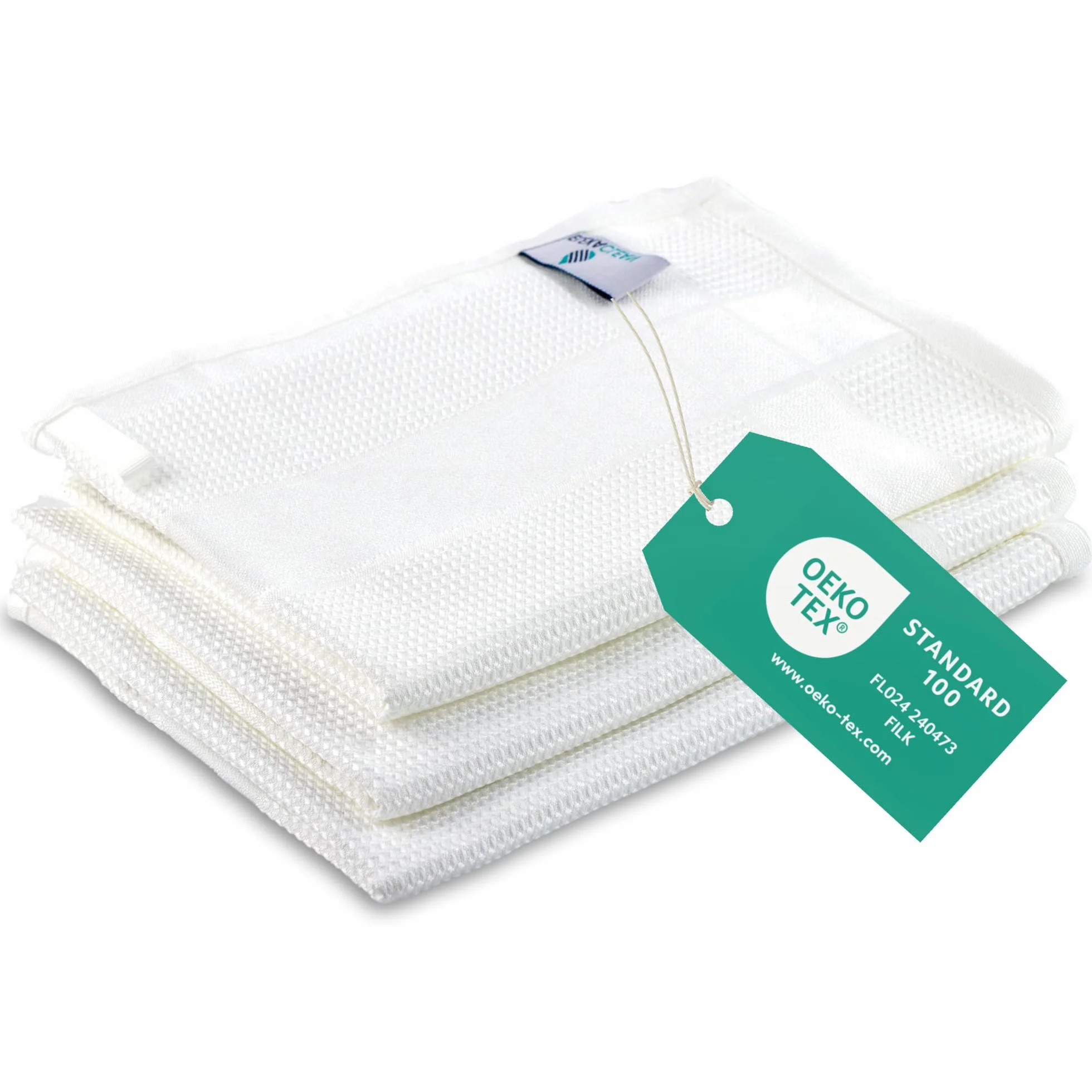 ELEXACLEAN ręczniki kuchenne mikrofibra (3 szt., 68x42 cm, biały) chłonne, można prać 60°C, nowoczesne wzornictwo