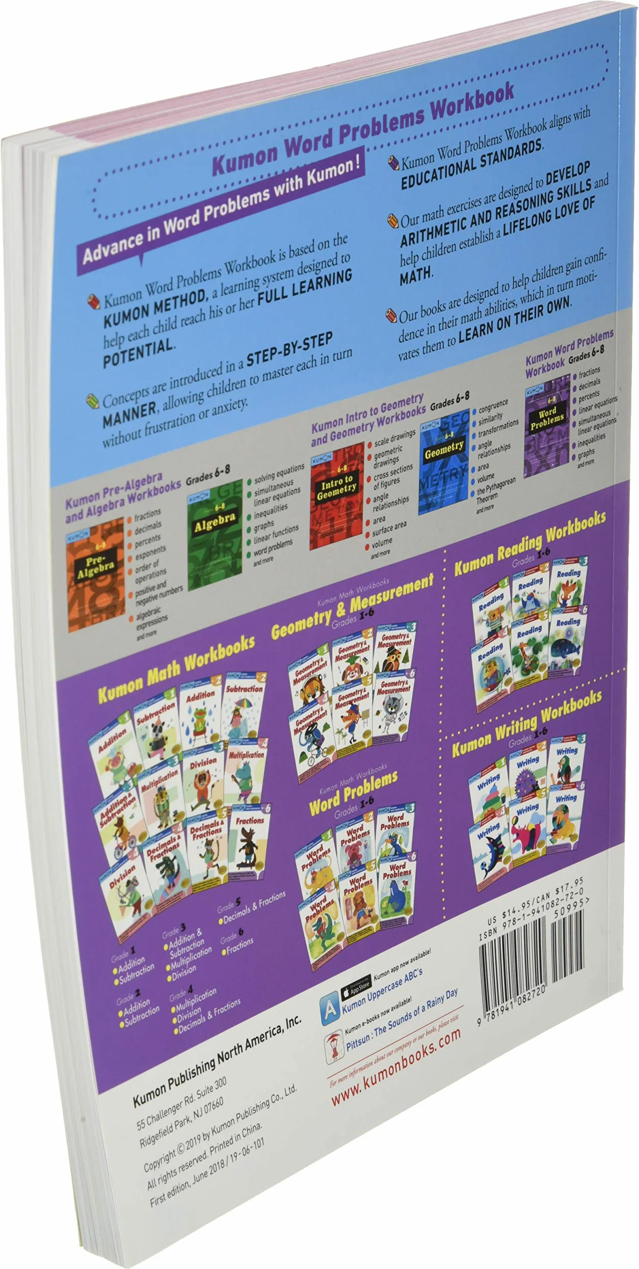 Word Problems Grades 6-8 (Kumon Math Workbooks): Workbook 1
