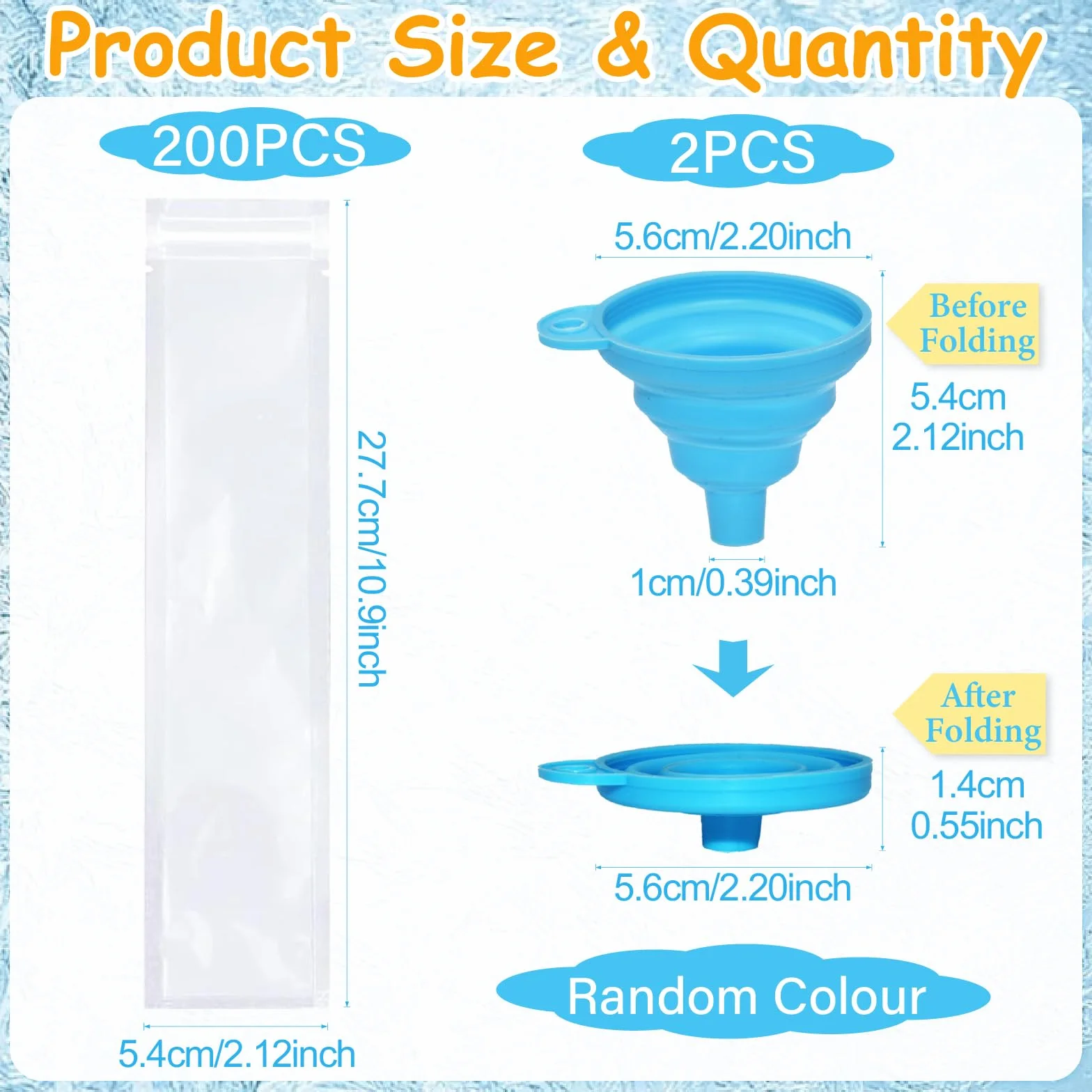 Torebki Popsicle bez BPA, foremki do lodów wodnych z uszczelką, 200 sztuk